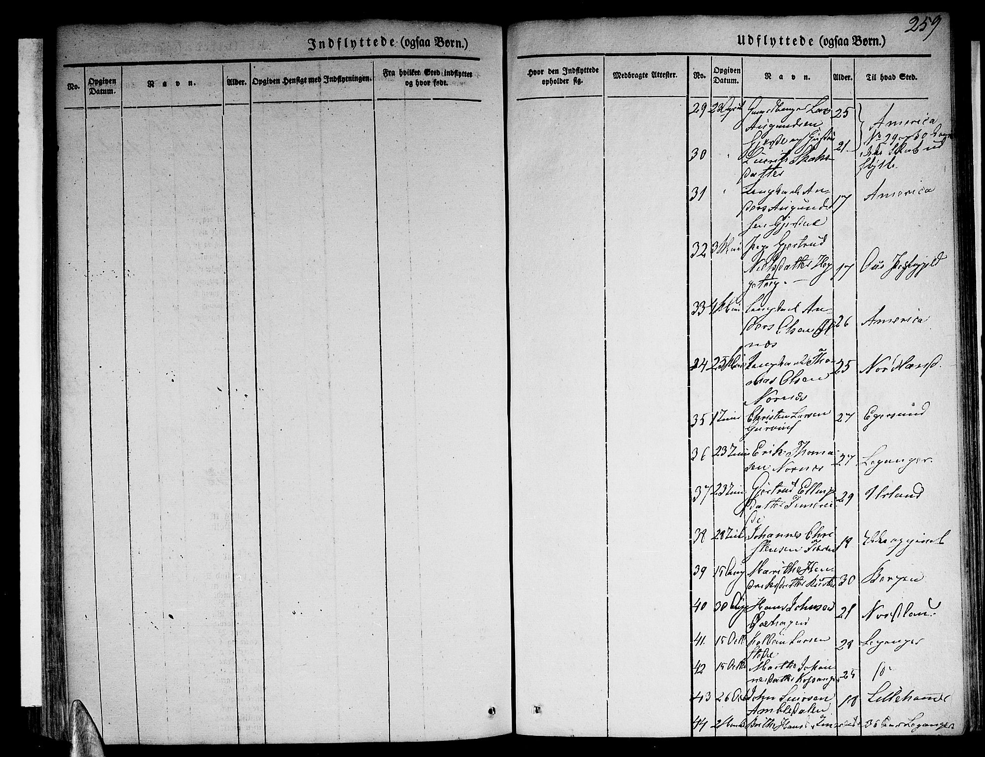 Sogndal sokneprestembete, AV/SAB-A-81301/H/Haa/Haaa/L0011: Parish register (official) no. A 11, 1839-1847, p. 259