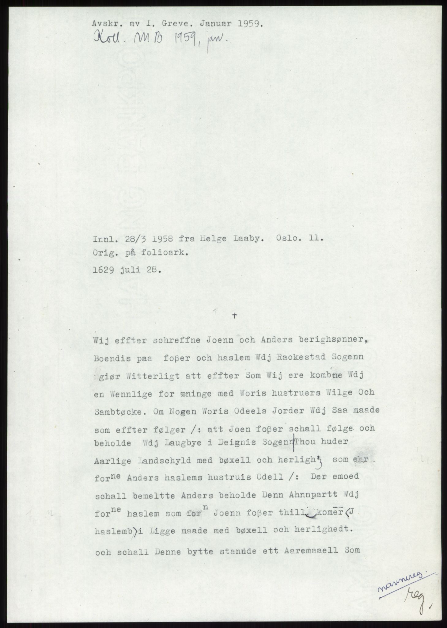 Samlinger til kildeutgivelse, Diplomavskriftsamlingen, RA/EA-4053/H/Ha, p. 511