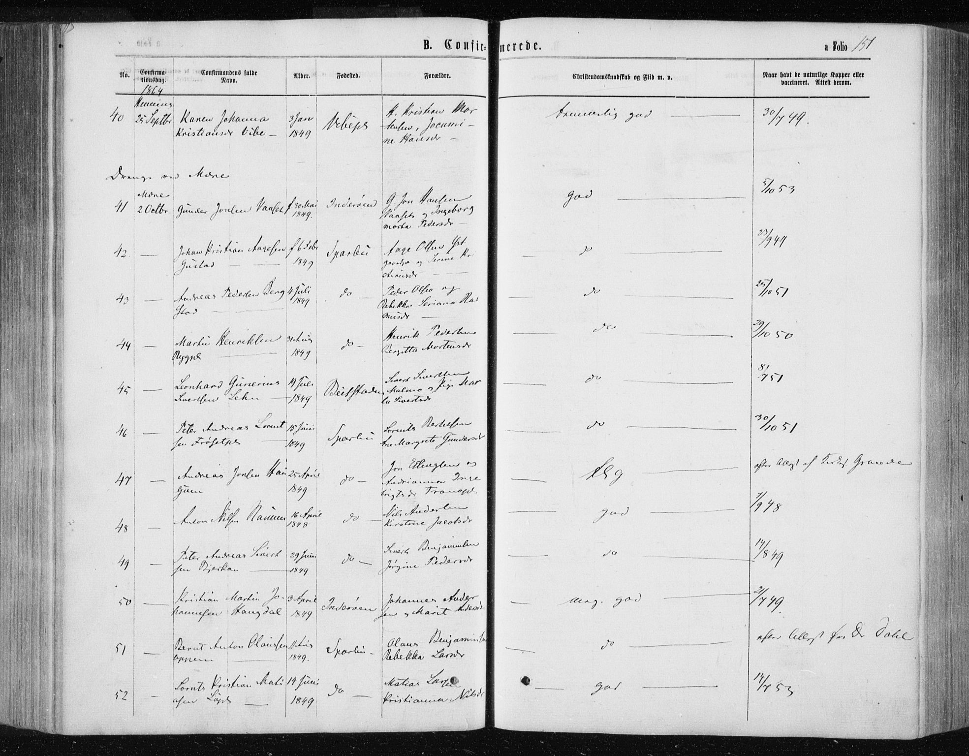 Ministerialprotokoller, klokkerbøker og fødselsregistre - Nord-Trøndelag, AV/SAT-A-1458/735/L0345: Parish register (official) no. 735A08 /1, 1863-1872, p. 151