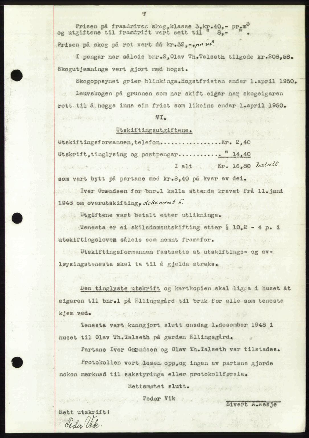 Romsdal sorenskriveri, AV/SAT-A-4149/1/2/2C: Mortgage book no. A28, 1948-1949, Diary no: : 3328/1948