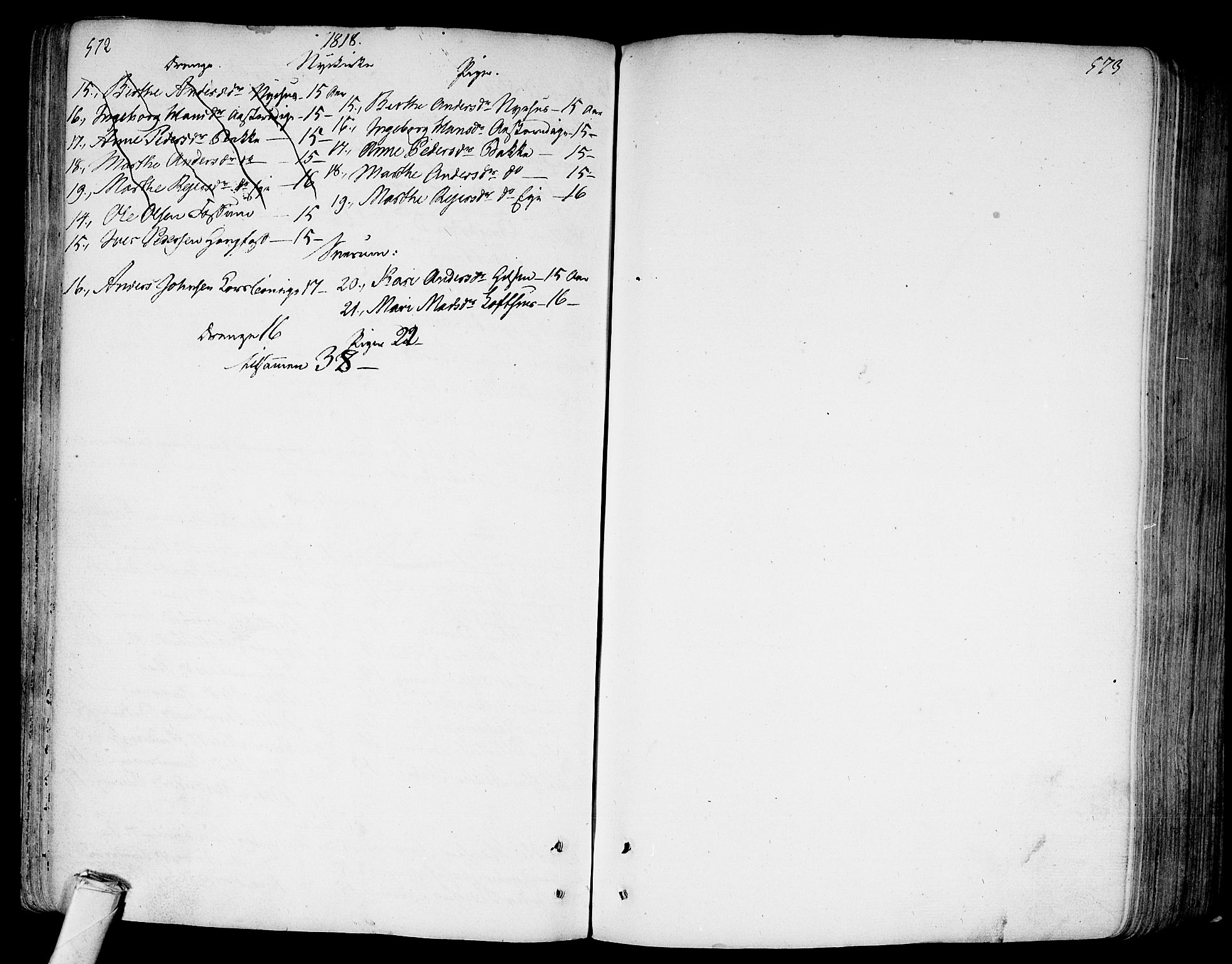 Modum kirkebøker, AV/SAKO-A-234/F/Fa/L0003: Parish register (official) no. 3, 1783-1819, p. 572-573