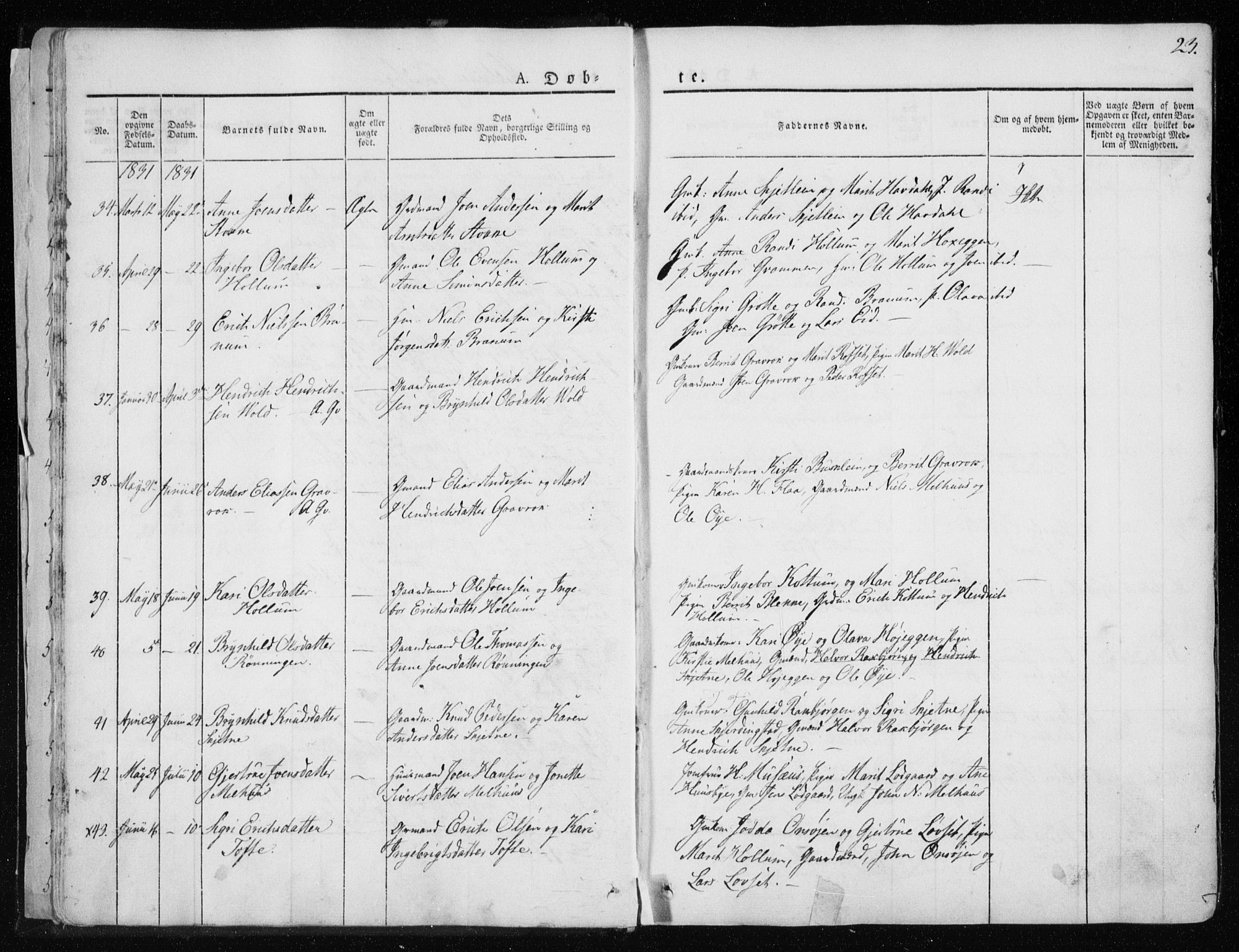 Ministerialprotokoller, klokkerbøker og fødselsregistre - Sør-Trøndelag, AV/SAT-A-1456/691/L1069: Parish register (official) no. 691A04, 1826-1841, p. 23