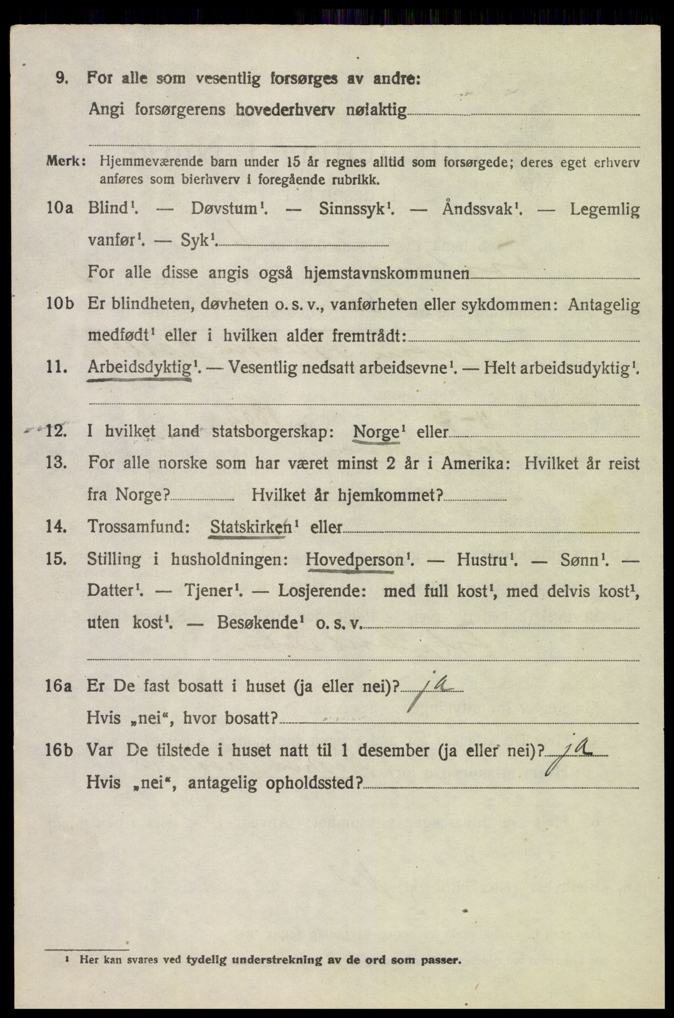 SAH, 1920 census for Fåberg, 1920, p. 4467