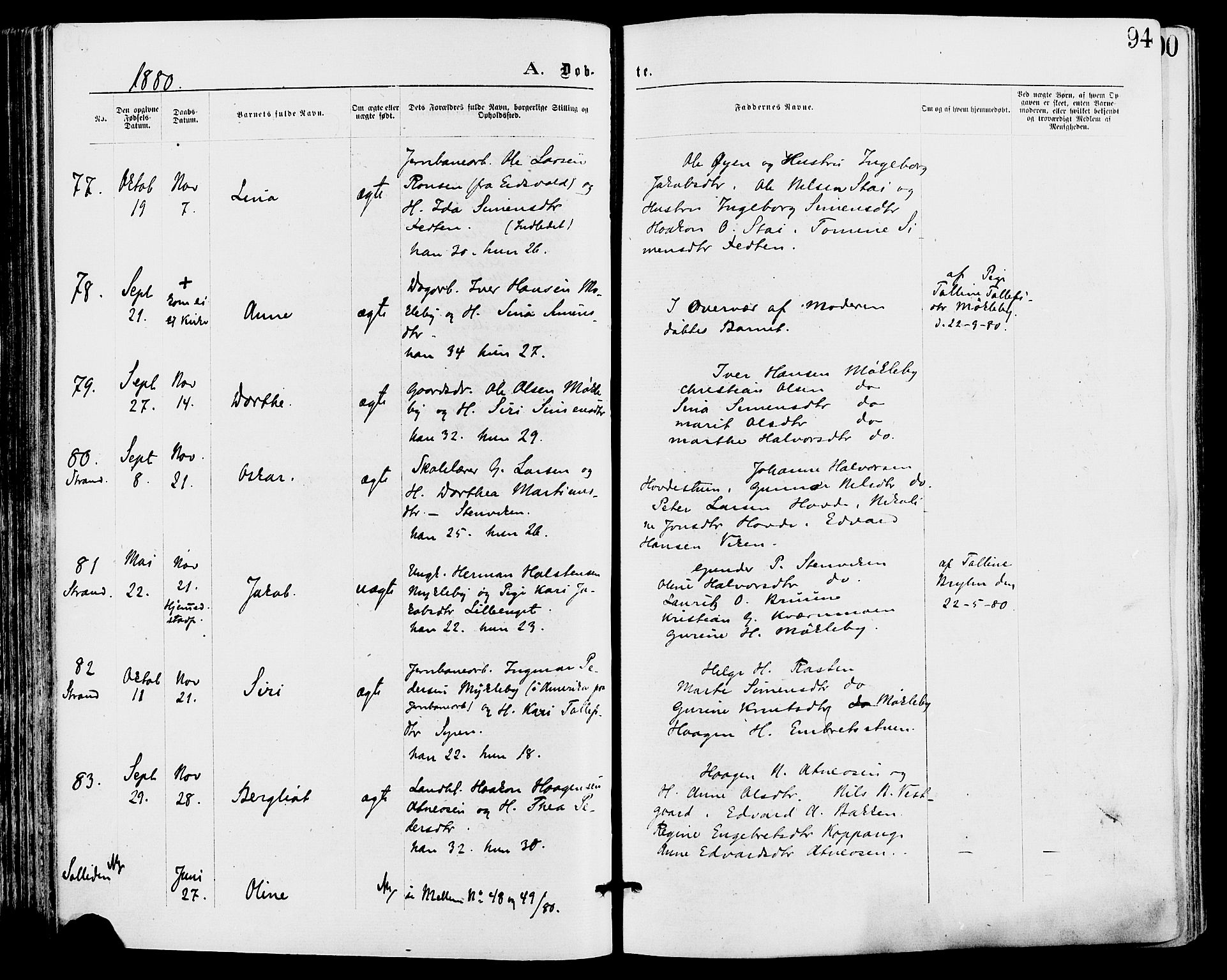 Stor-Elvdal prestekontor, AV/SAH-PREST-052/H/Ha/Haa/L0001: Parish register (official) no. 1, 1871-1882, p. 94