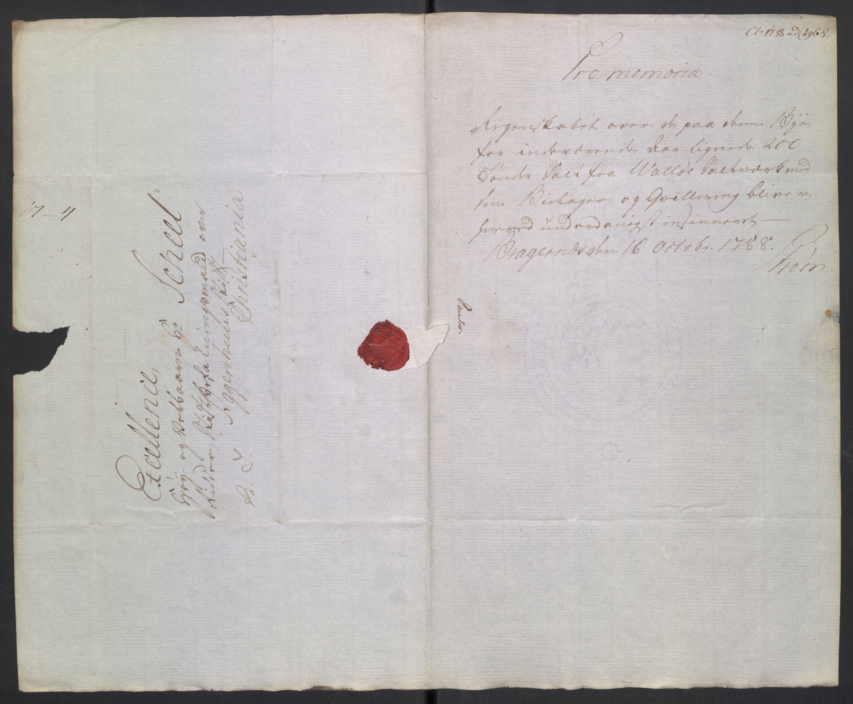 Kristiania stiftamt, SAO/A-10386/E/Ea/Eai/L0002: Bergverksdirektoriet, 1786-1790, p. 29