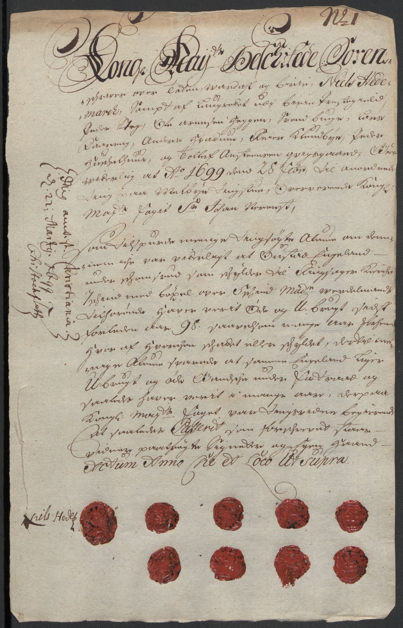 Rentekammeret inntil 1814, Reviderte regnskaper, Fogderegnskap, RA/EA-4092/R18/L1296: Fogderegnskap Hadeland, Toten og Valdres, 1698, p. 230