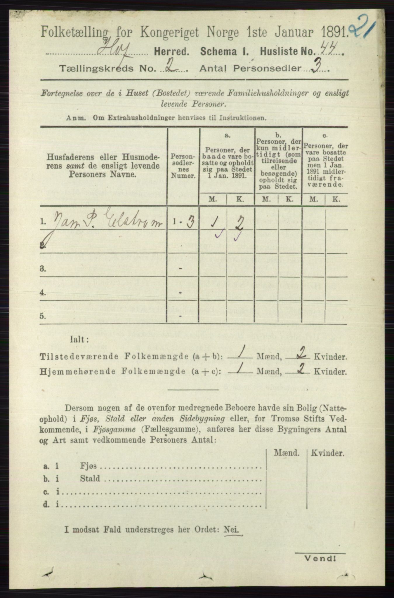 RA, 1891 census for 0714 Hof, 1891, p. 441