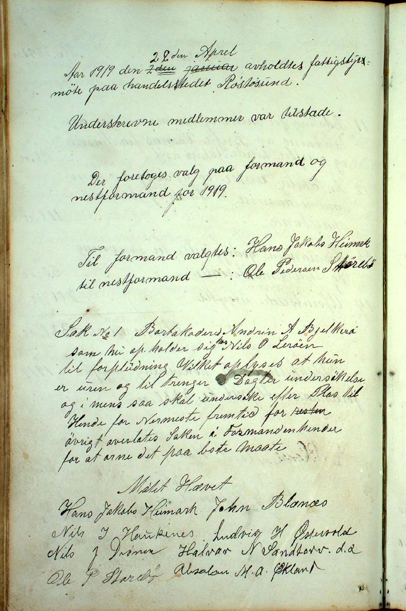 Austevoll kommune. Fattigstyret, IKAH/1244-311/A/Aa/L0001a: Møtebok for Austevoll sokn fattigkommisjon , 1846-1922, p. 183b
