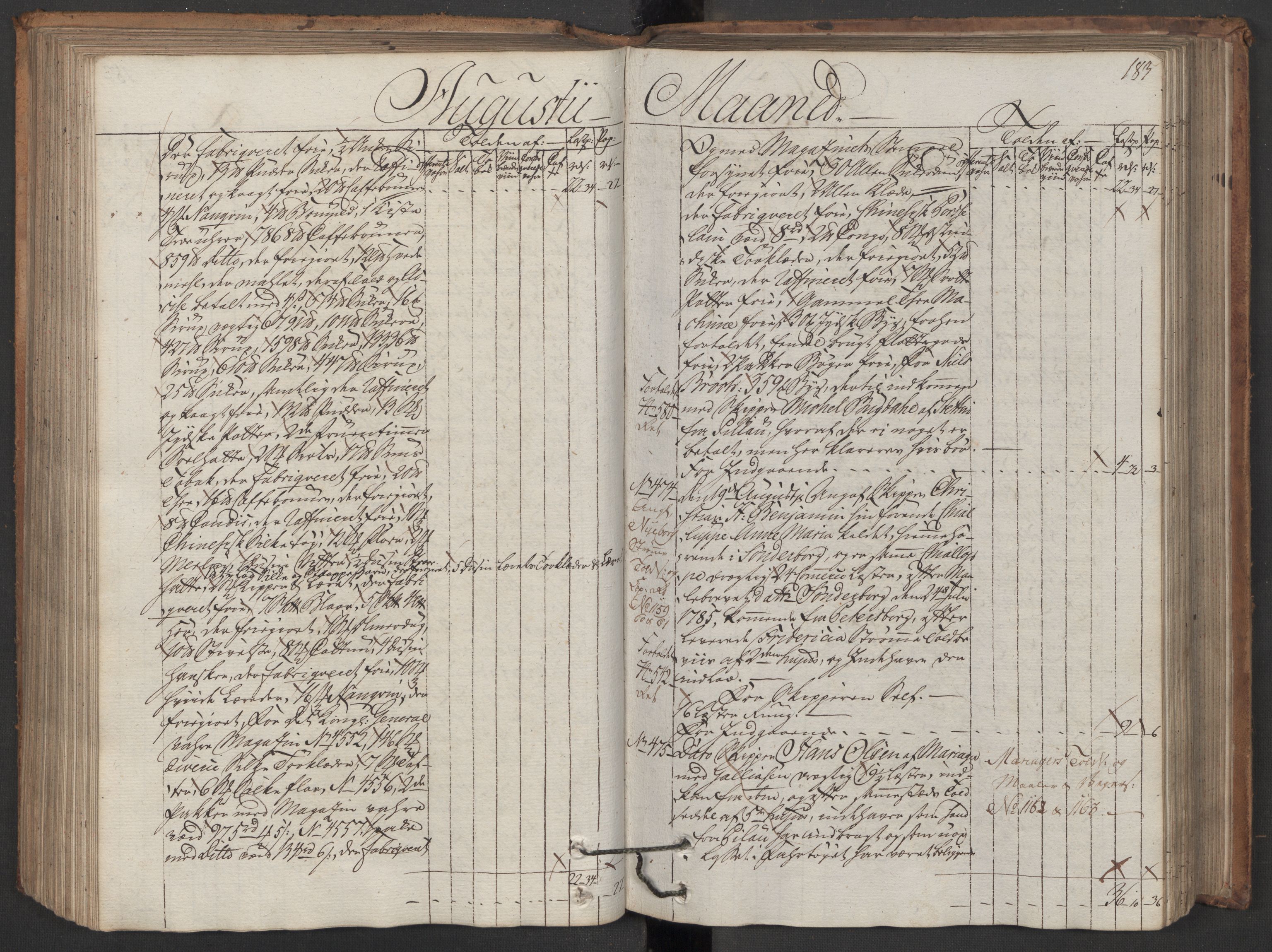 Generaltollkammeret, tollregnskaper, AV/RA-EA-5490/R08/L0142/0001: Tollregnskaper Drammen / Inngående hovedtollbok, 1786, p. 182b-183a