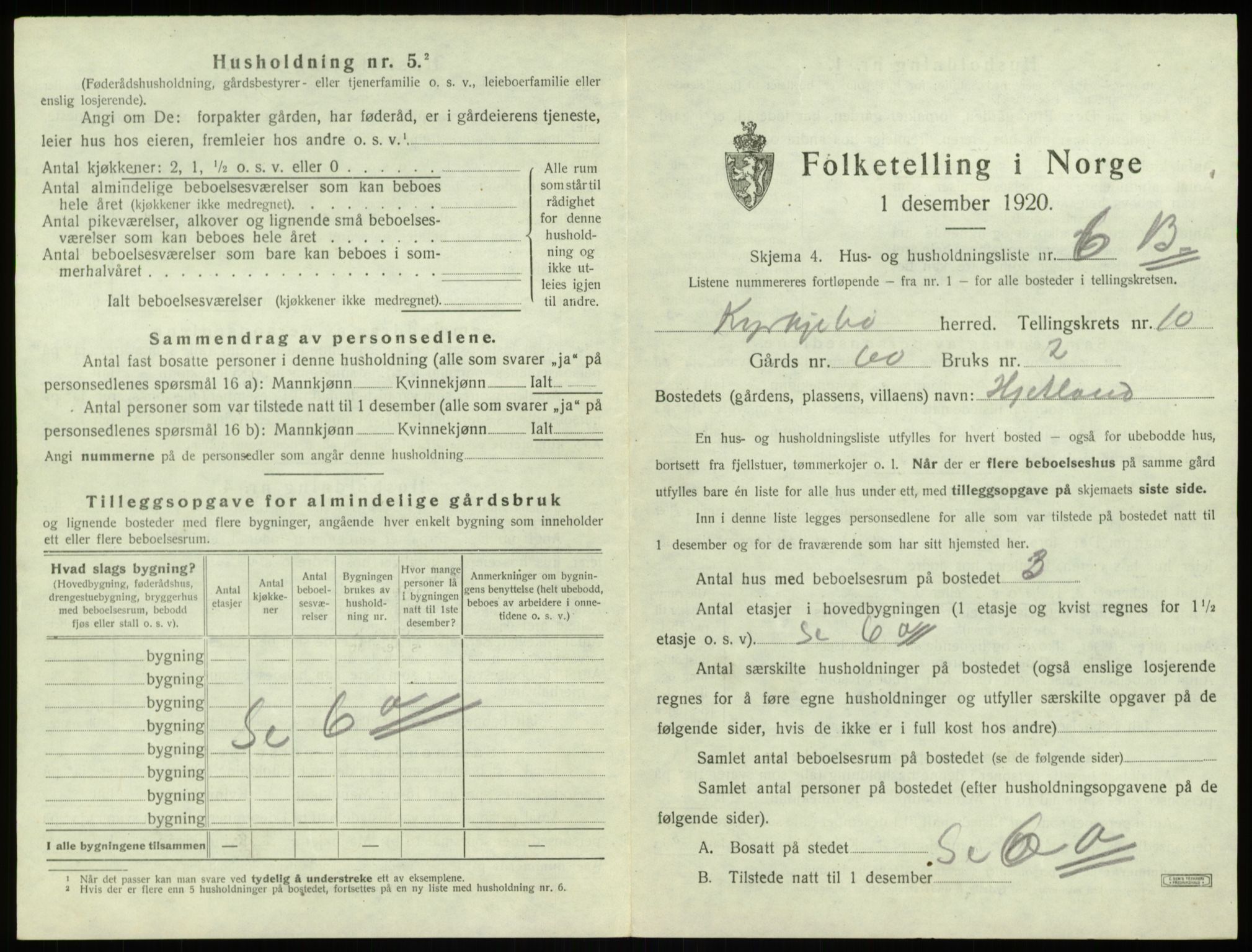 SAB, 1920 census for Kyrkjebø, 1920, p. 684