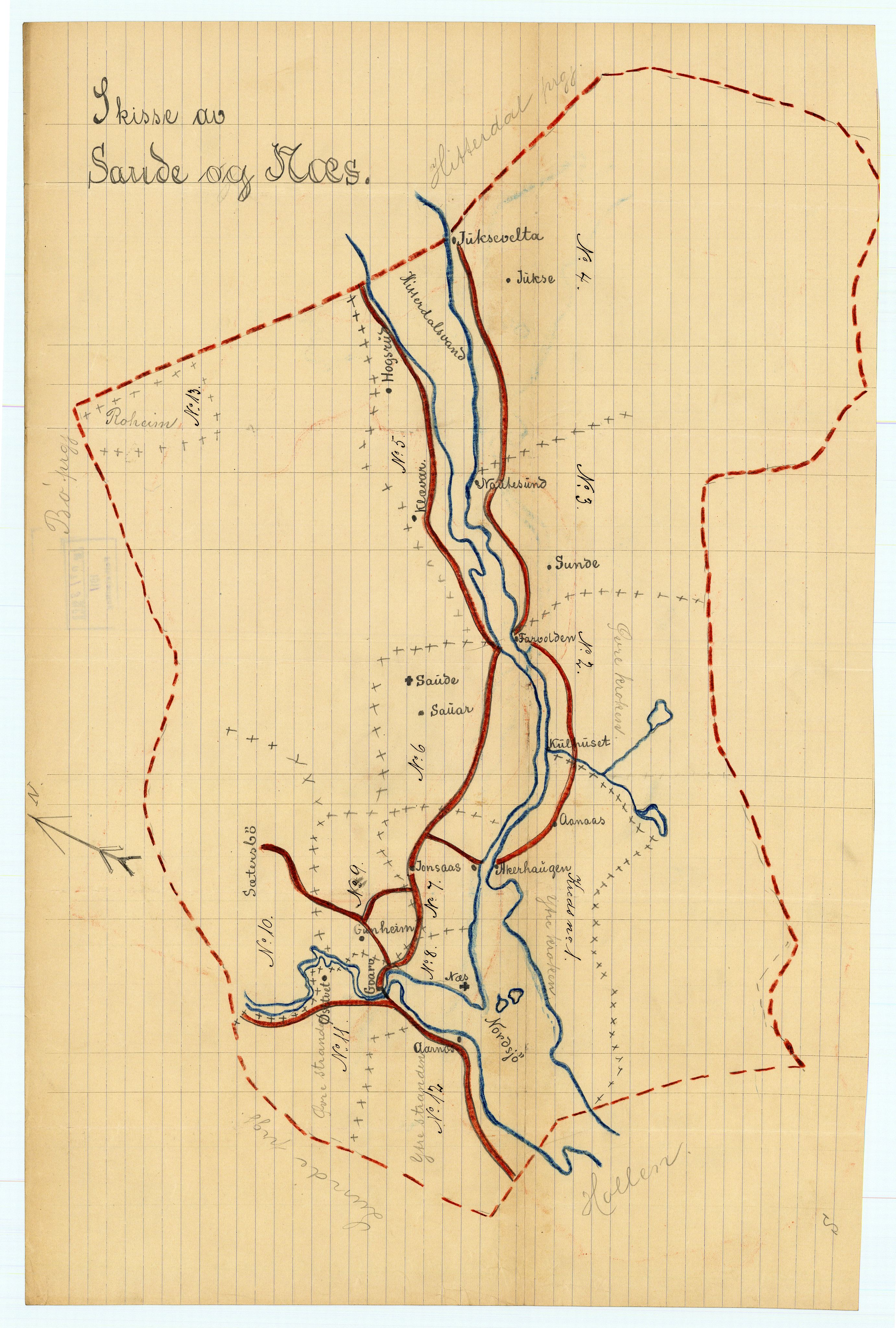 RA, 1910 census for Sauherad, 1910, p. 46