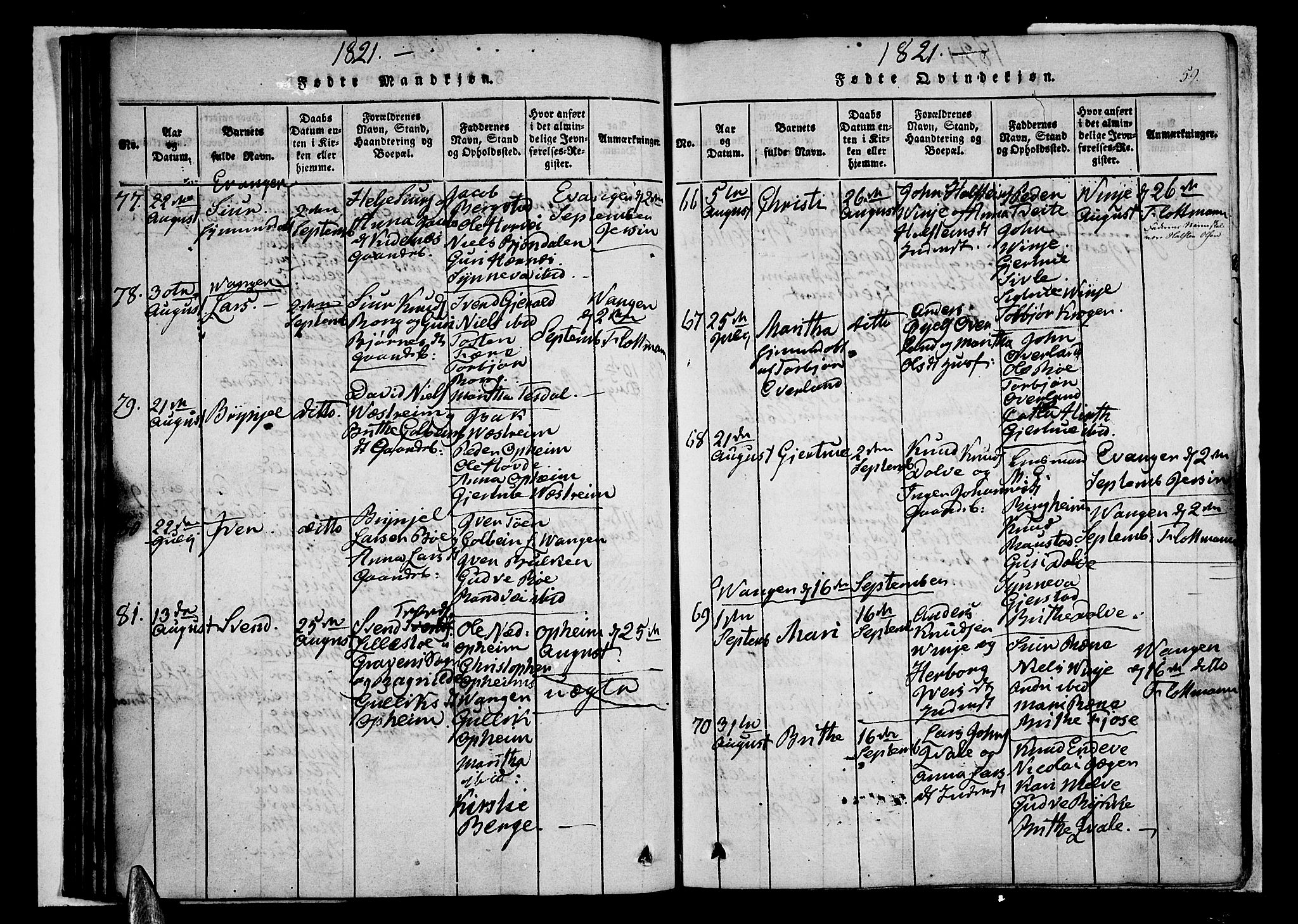 Voss sokneprestembete, SAB/A-79001/H/Haa: Parish register (official) no. A 11, 1816-1827, p. 59