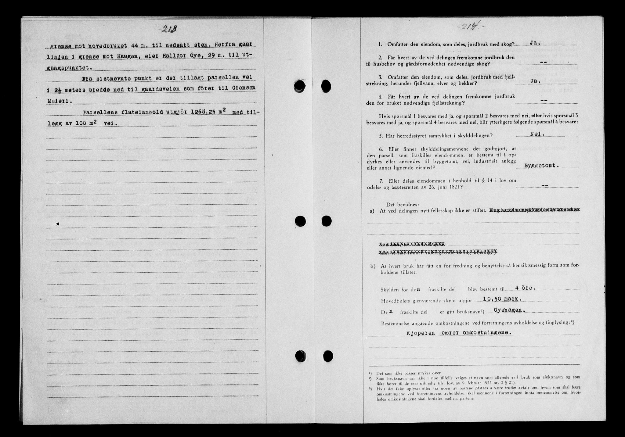 Gauldal sorenskriveri, SAT/A-0014/1/2/2C/L0058: Mortgage book no. 63, 1944-1945, Diary no: : 965/1944