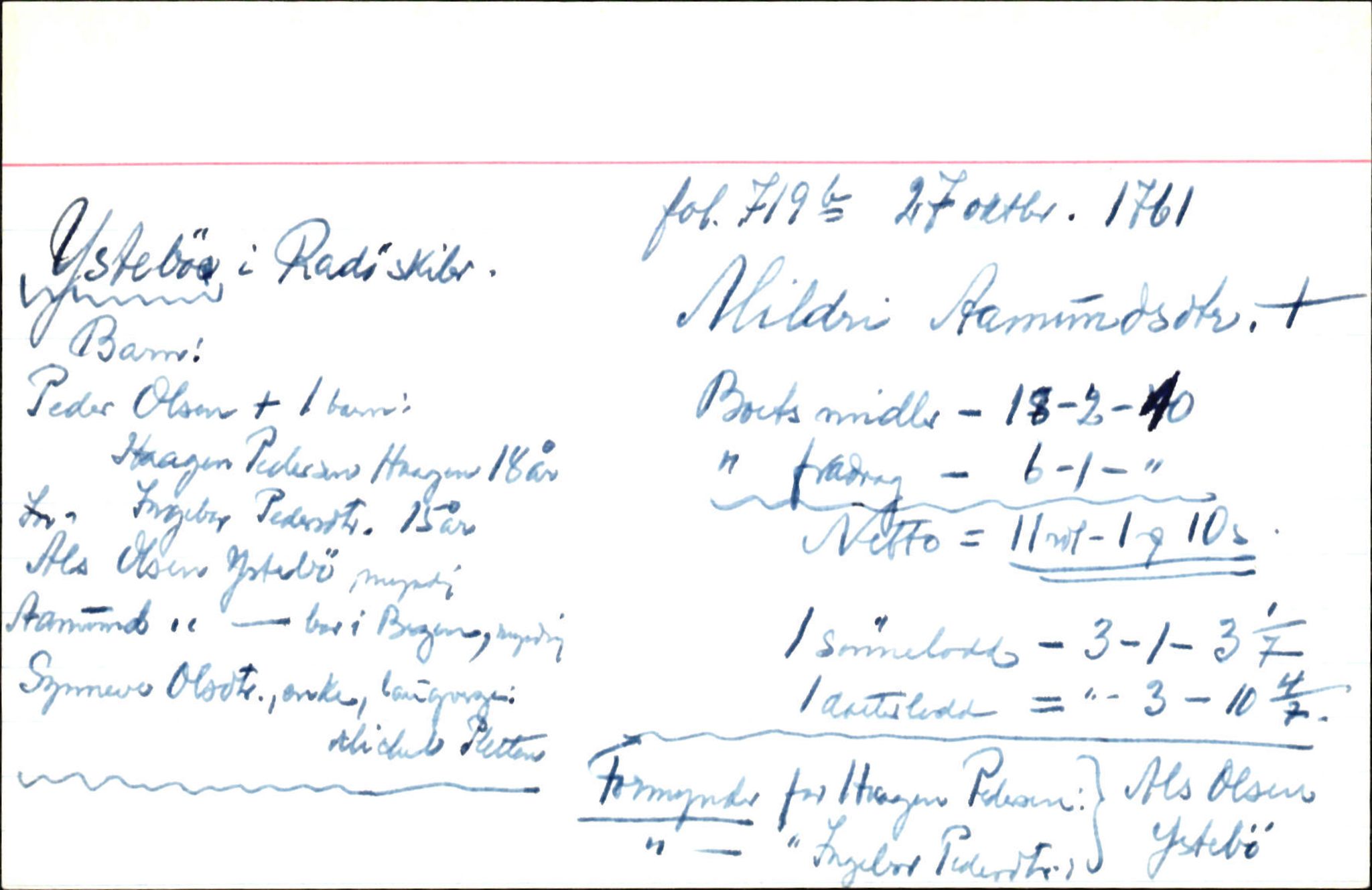 Skiftekort ved Statsarkivet i Bergen, SAB/SKIFTEKORT/001/L0002: Skifteprotokoll nr. 4, 1757-1763, p. 1461