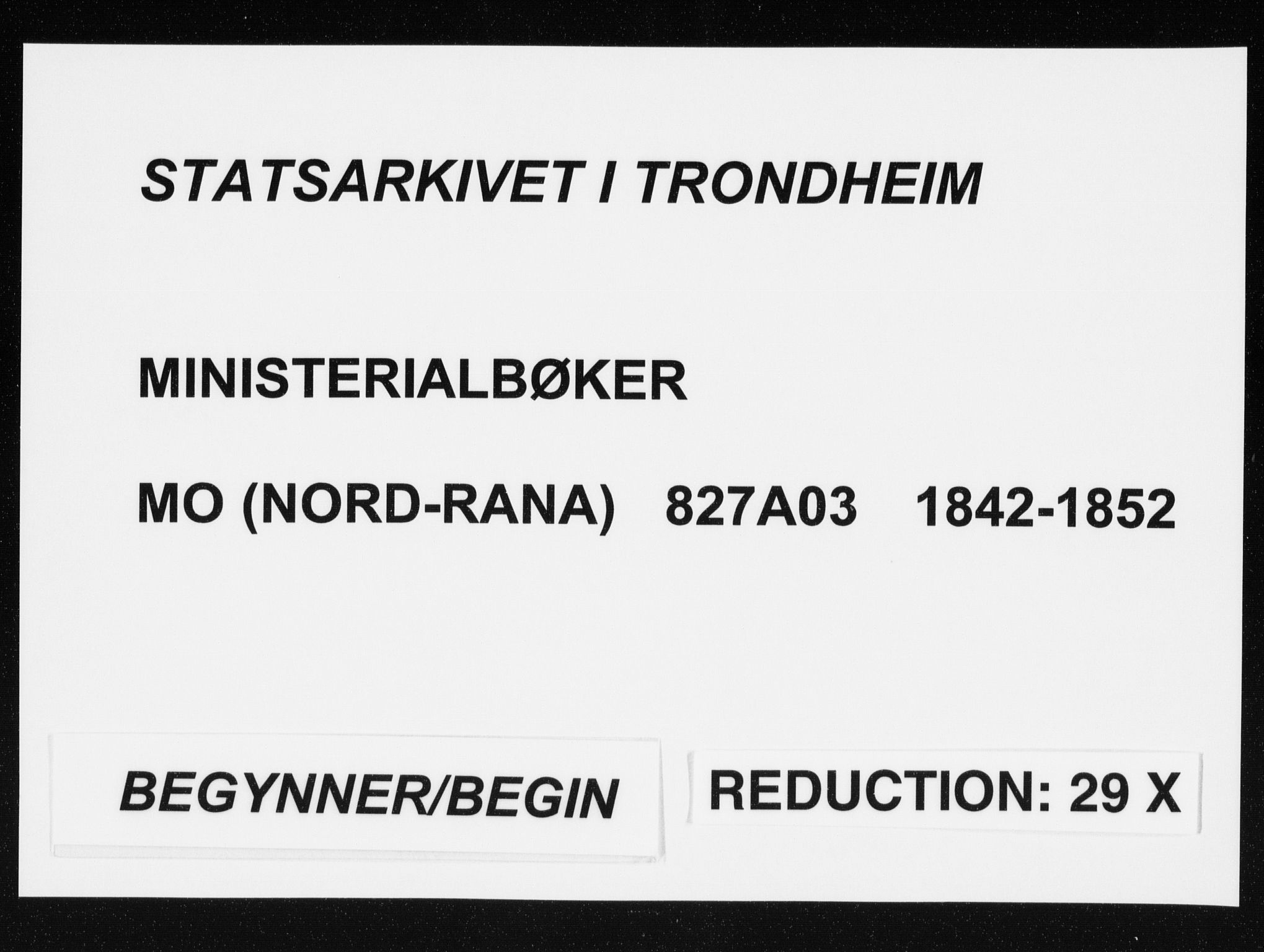 Ministerialprotokoller, klokkerbøker og fødselsregistre - Nordland, SAT/A-1459/827/L0391: Parish register (official) no. 827A03, 1842-1852