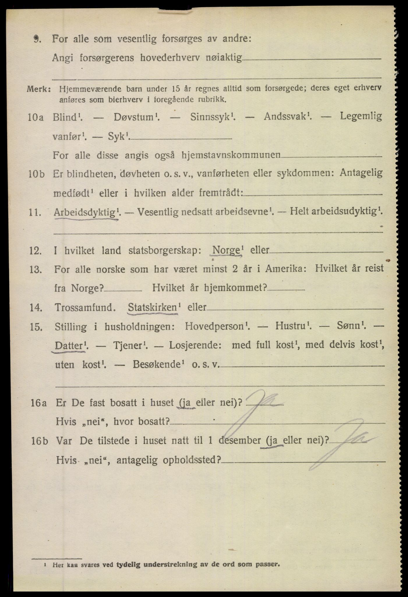 SAK, 1920 census for Øyestad, 1920, p. 9265