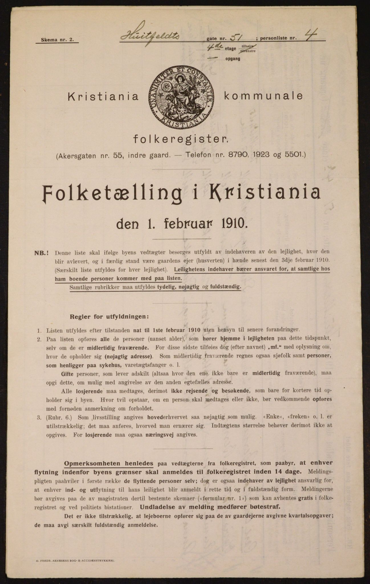 OBA, Municipal Census 1910 for Kristiania, 1910, p. 41372