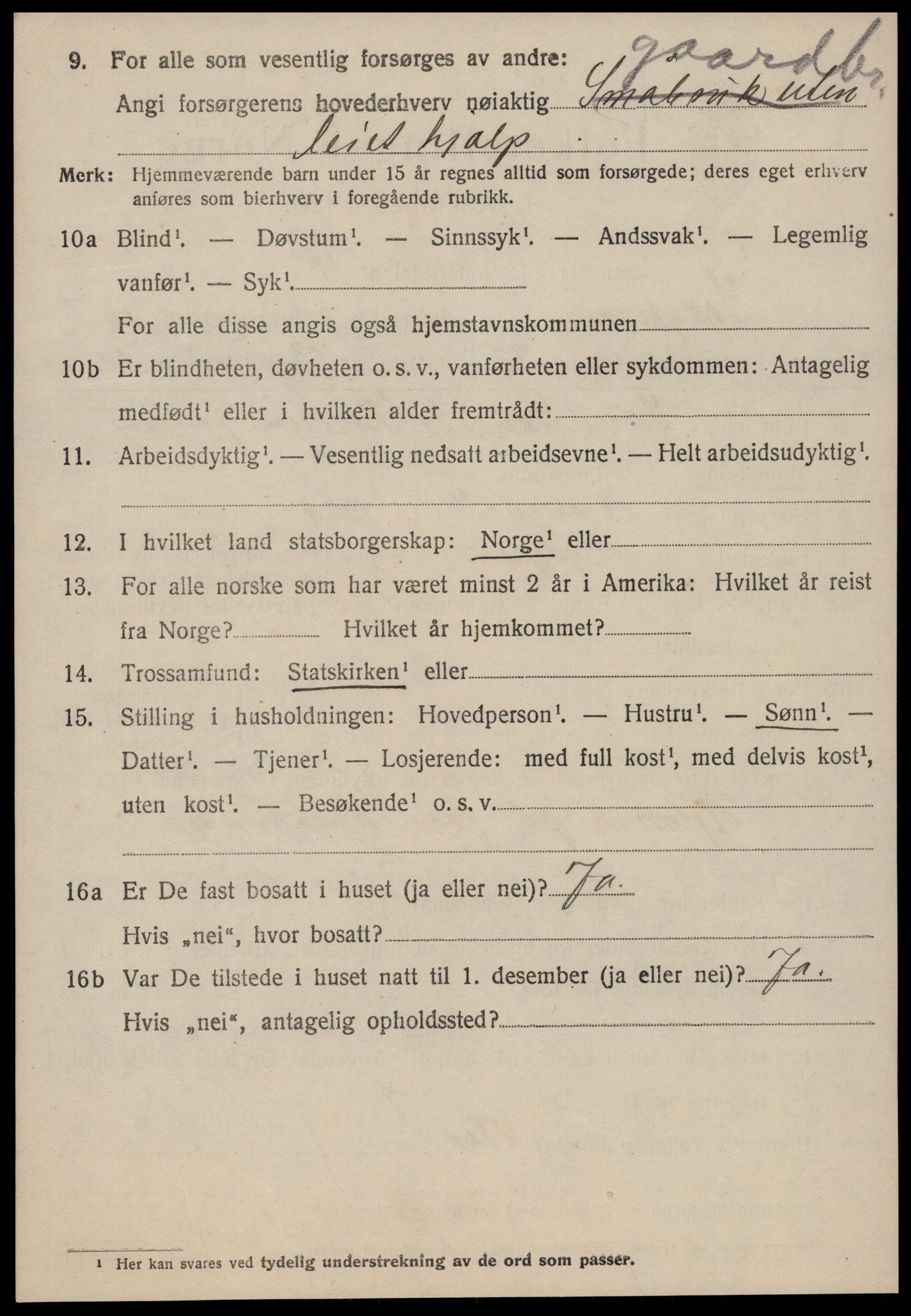 SAT, 1920 census for Sykkylven, 1920, p. 5408