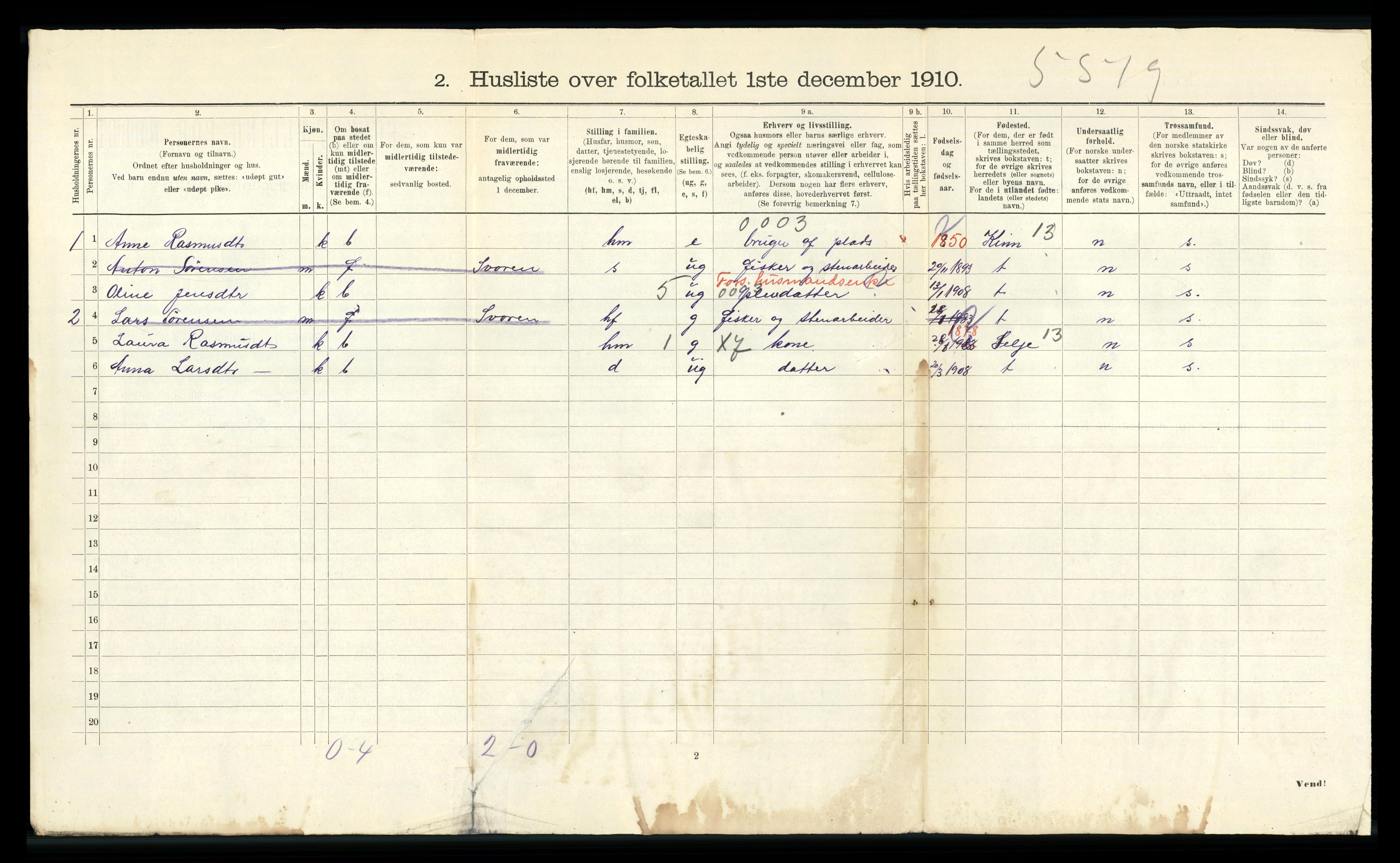 RA, 1910 census for Davik, 1910, p. 759