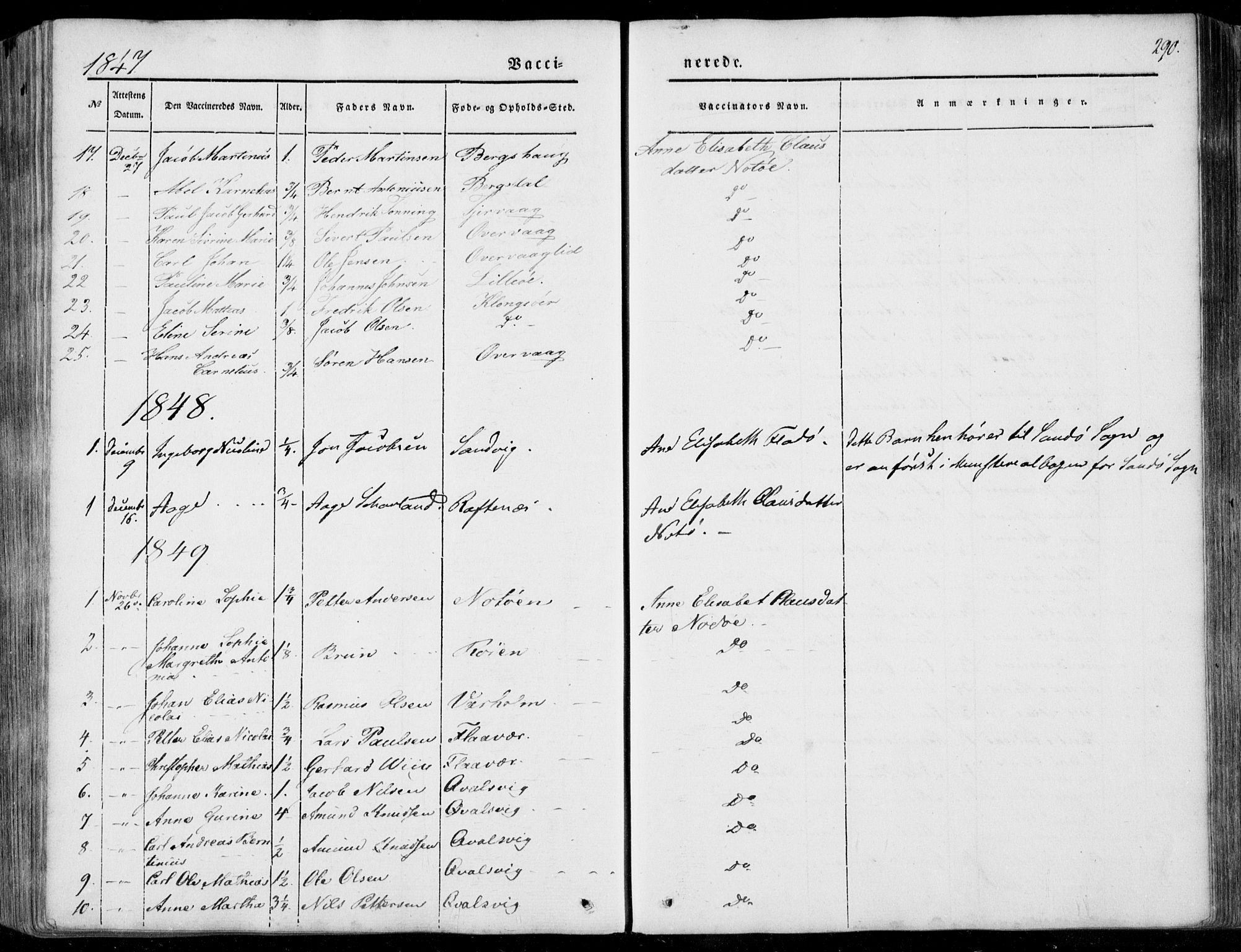 Ministerialprotokoller, klokkerbøker og fødselsregistre - Møre og Romsdal, AV/SAT-A-1454/507/L0070: Parish register (official) no. 507A05, 1842-1873, p. 290