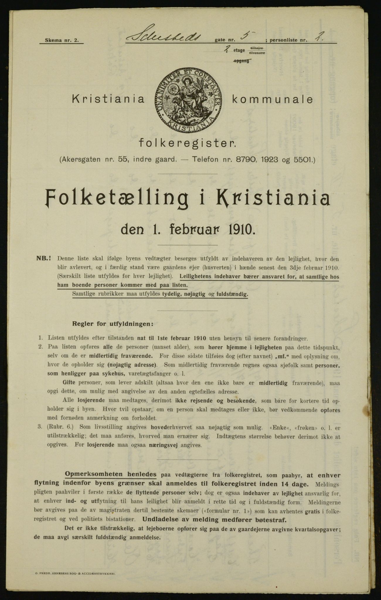 OBA, Municipal Census 1910 for Kristiania, 1910, p. 89581