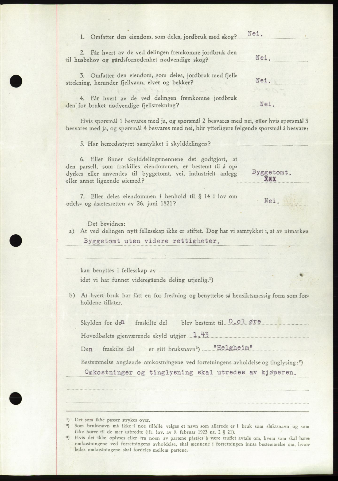 Søre Sunnmøre sorenskriveri, AV/SAT-A-4122/1/2/2C/L0078: Mortgage book no. 4A, 1946-1946, Diary no: : 930/1946