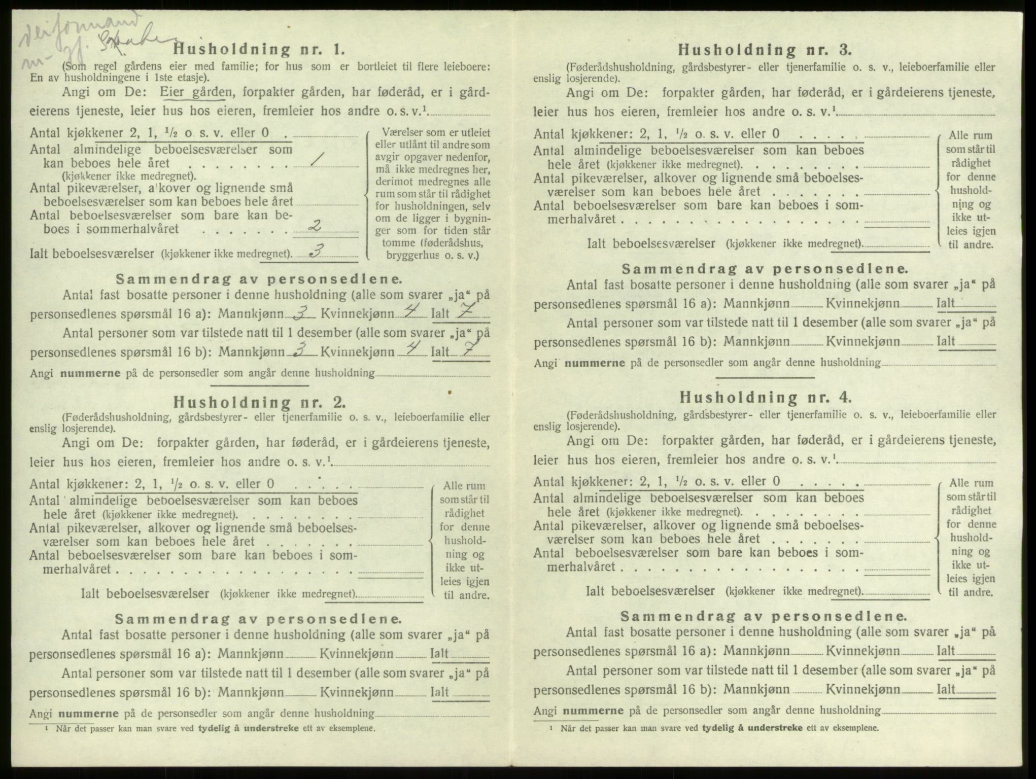 SAB, 1920 census for Stryn, 1920, p. 233