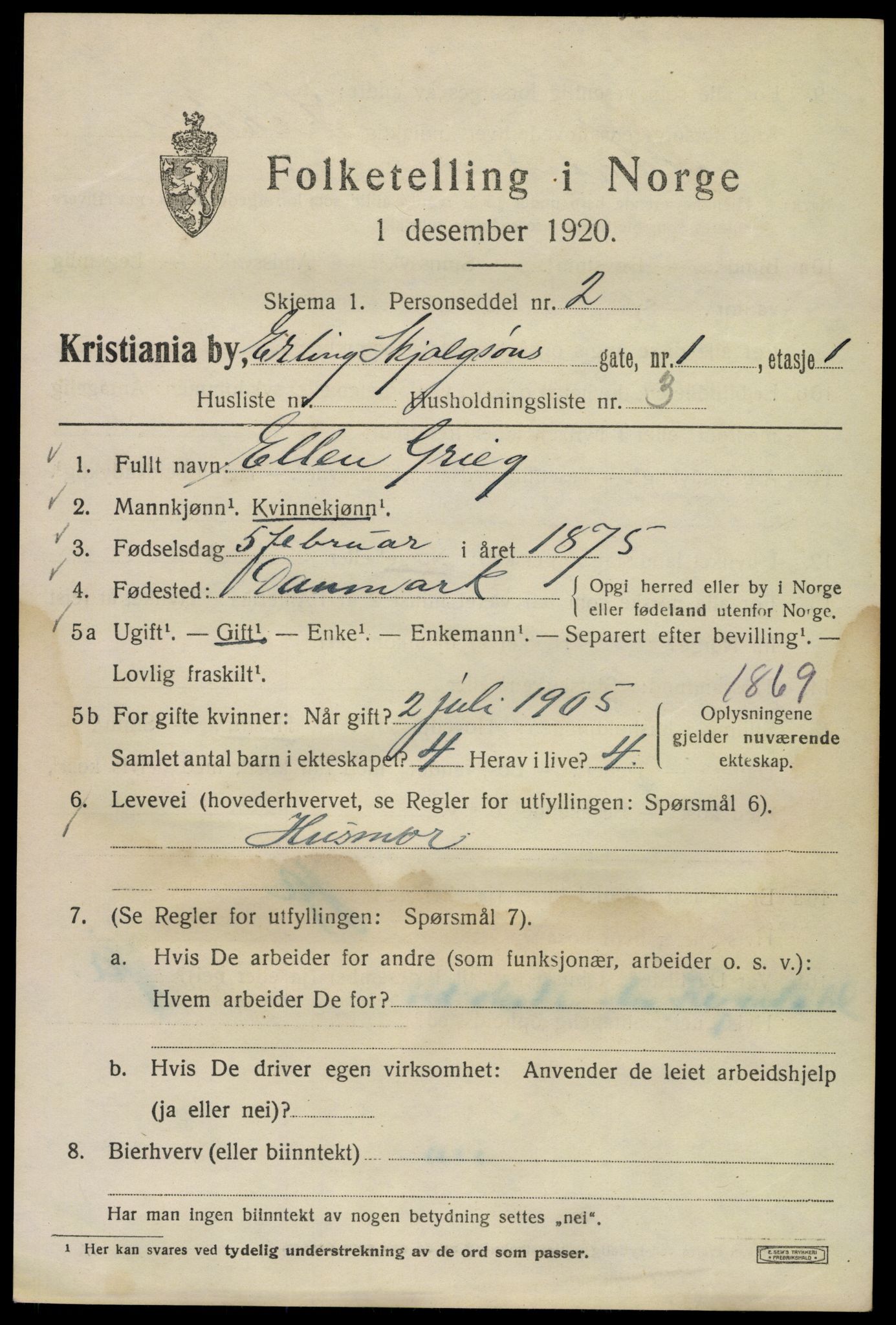 SAO, 1920 census for Kristiania, 1920, p. 221621