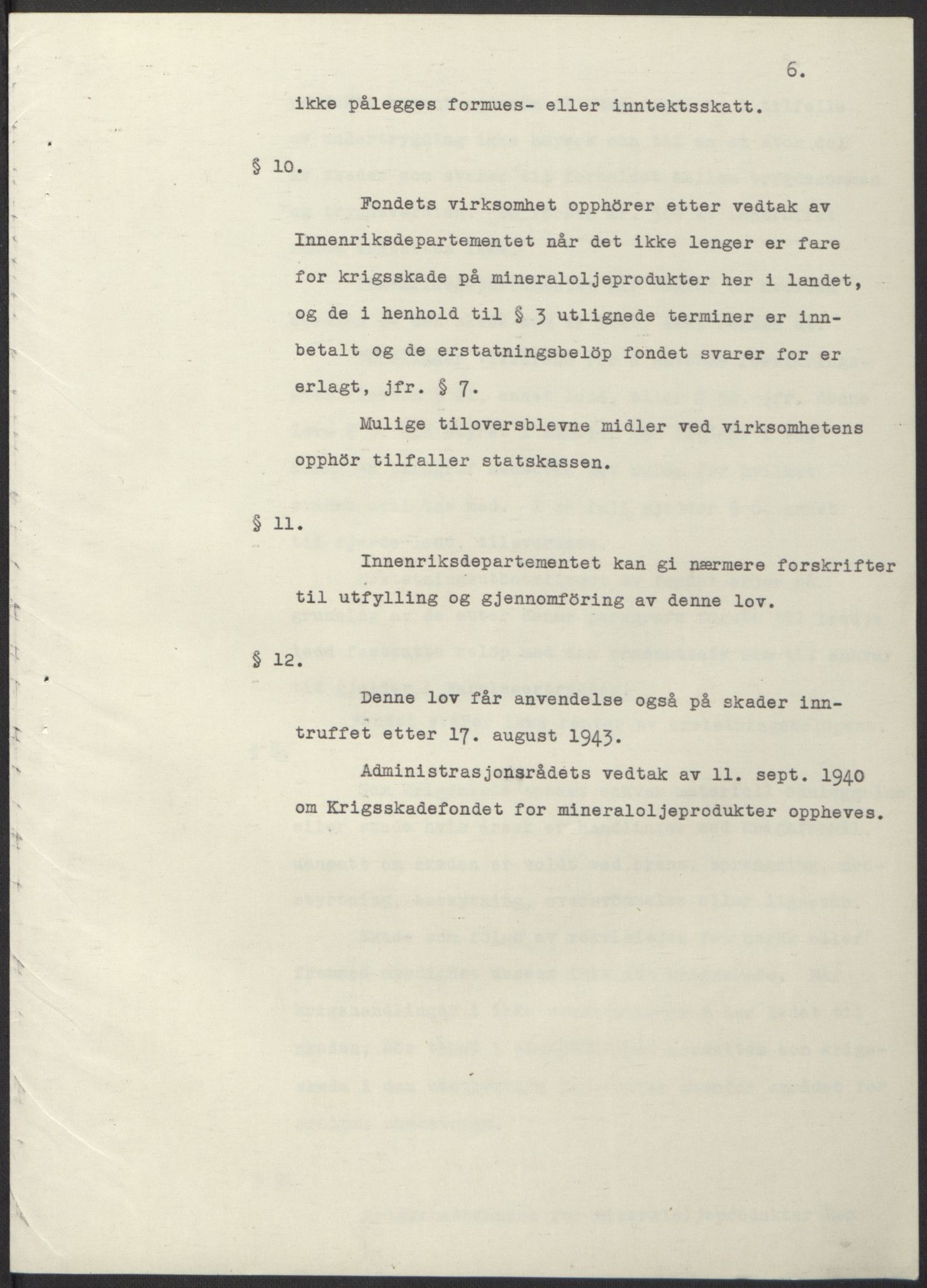 NS-administrasjonen 1940-1945 (Statsrådsekretariatet, de kommisariske statsråder mm), RA/S-4279/D/Db/L0100: Lover, 1944, p. 124