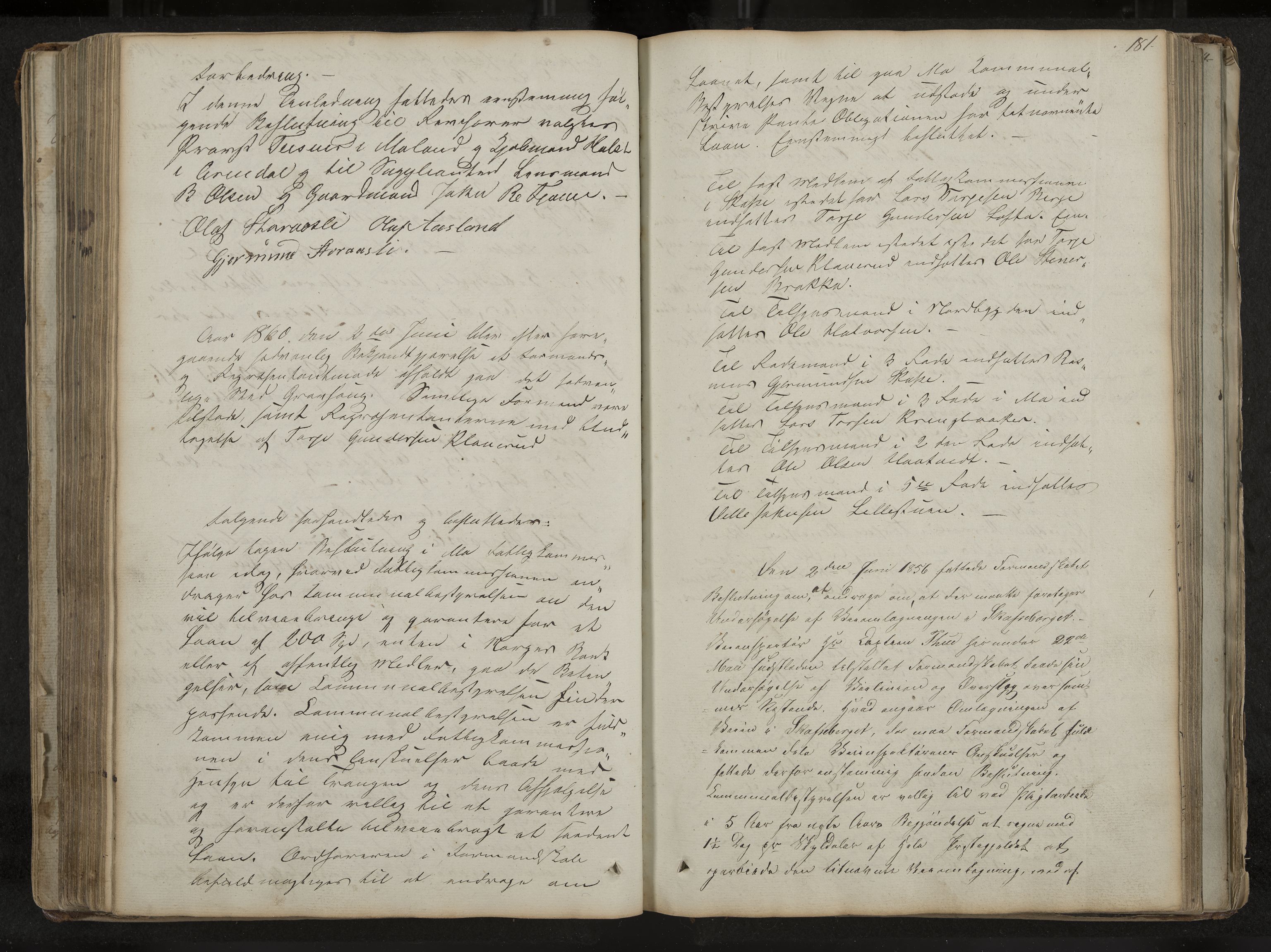 Mo formannskap og sentraladministrasjon, IKAK/0832021/A/L0001: Møtebok Mo og Skafså, 1837-1882, p. 181