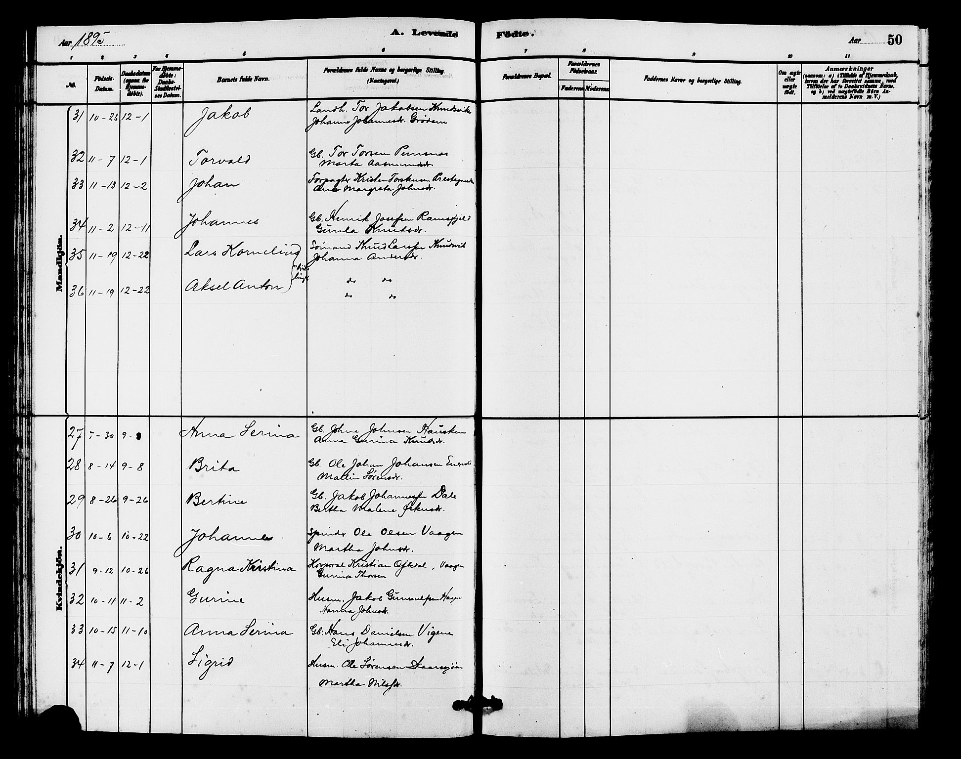 Hjelmeland sokneprestkontor, AV/SAST-A-101843/01/V/L0007: Parish register (copy) no. B 7, 1880-1909, p. 50