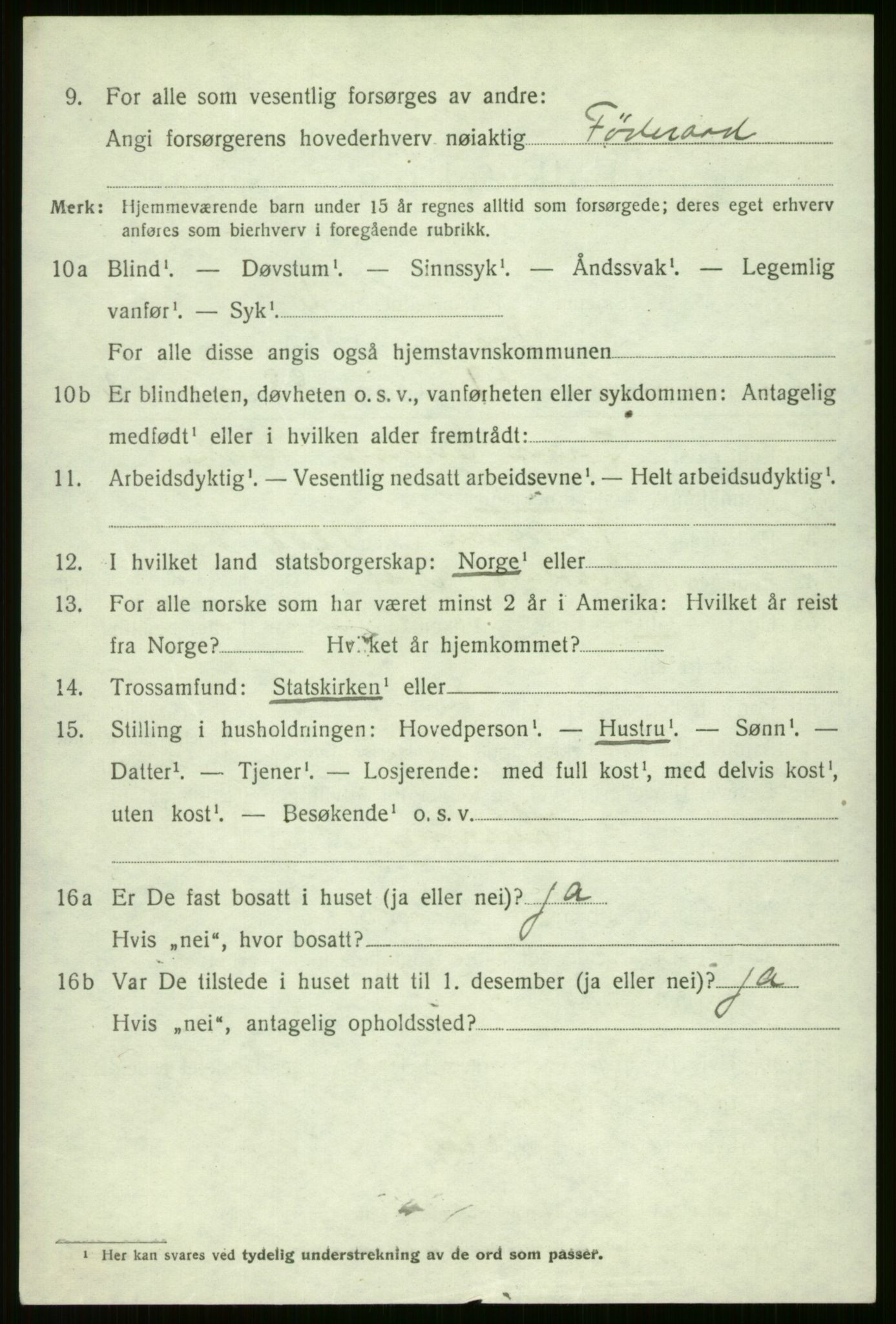 SAB, 1920 census for Voss, 1920, p. 11680