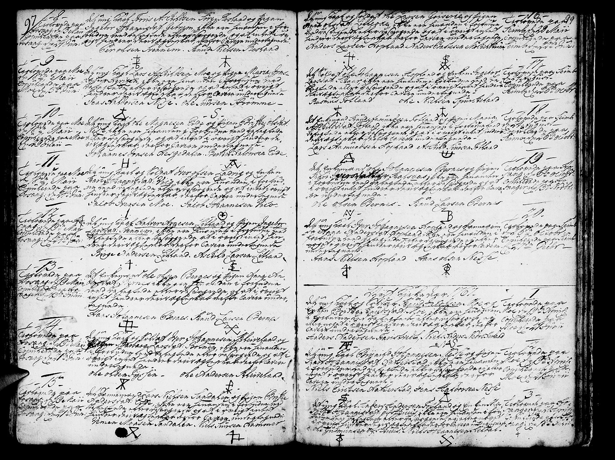 Hosanger sokneprestembete, SAB/A-75801/H/Haa: Parish register (official) no. A 2 /1, 1766-1793, p. 99