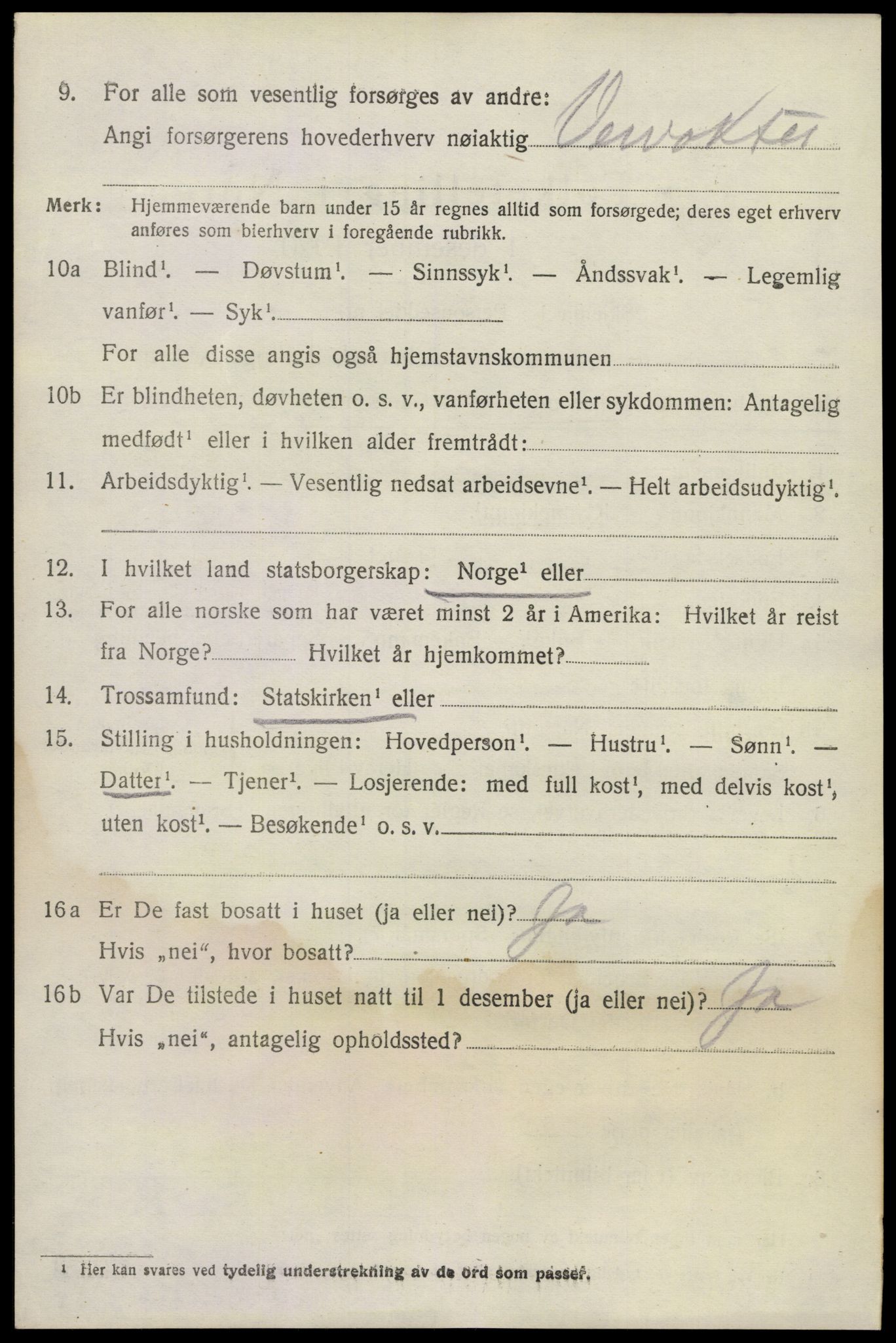 SAKO, 1920 census for Sandeherred, 1920, p. 12533