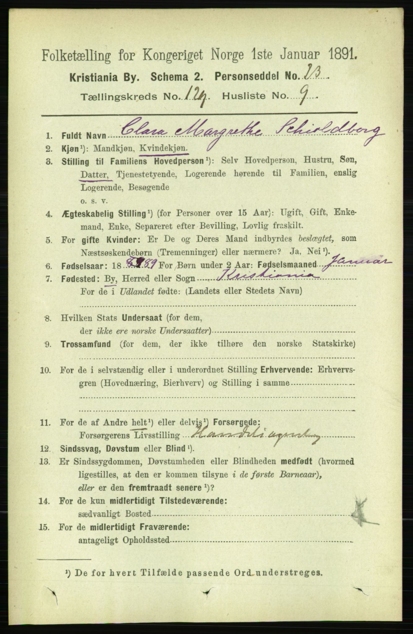 RA, 1891 census for 0301 Kristiania, 1891, p. 69432