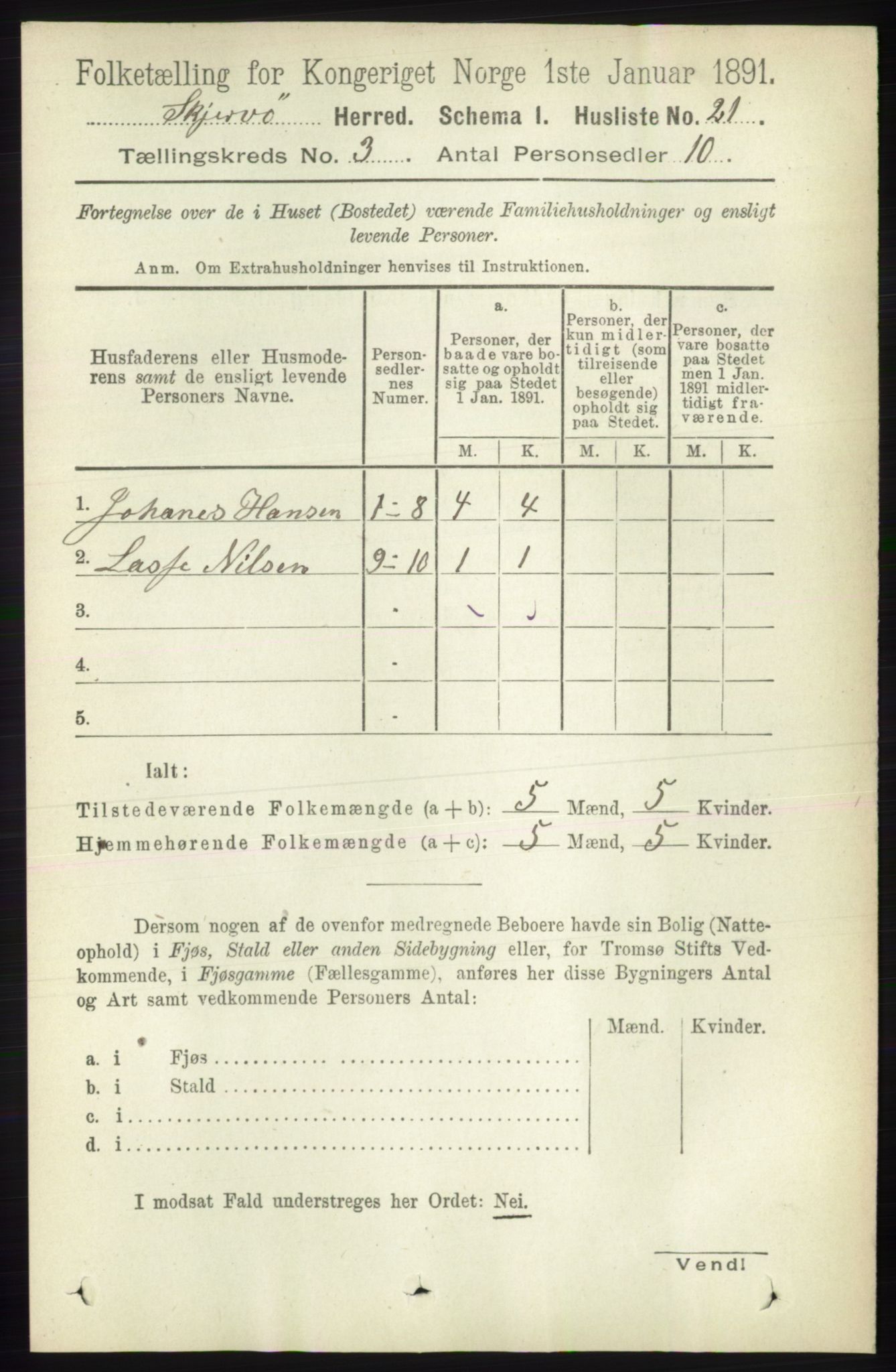 RA, 1891 census for 1941 Skjervøy, 1891, p. 1814