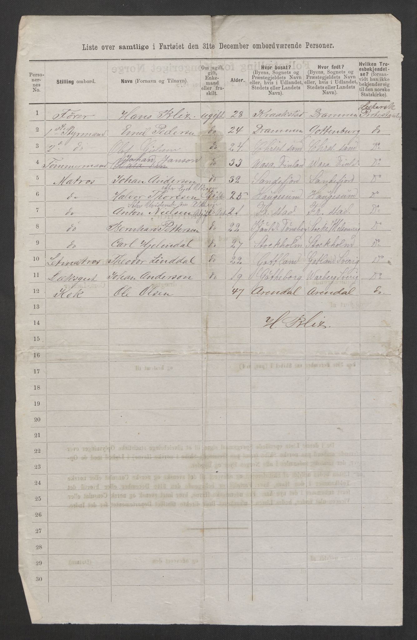 RA, 1875 census, lists of crew on ships: Ships in ports abroad, 1875, p. 323