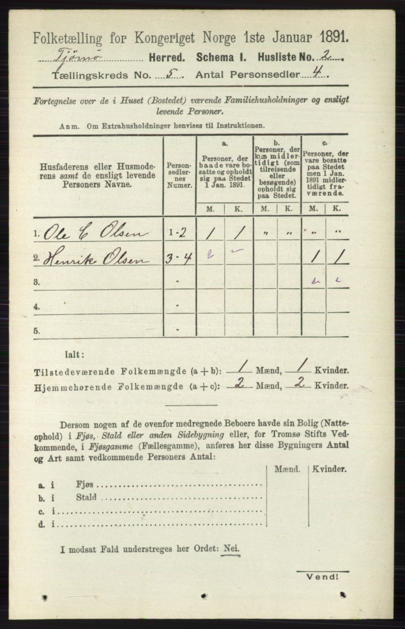 RA, 1891 census for 0723 Tjøme, 1891, p. 1602