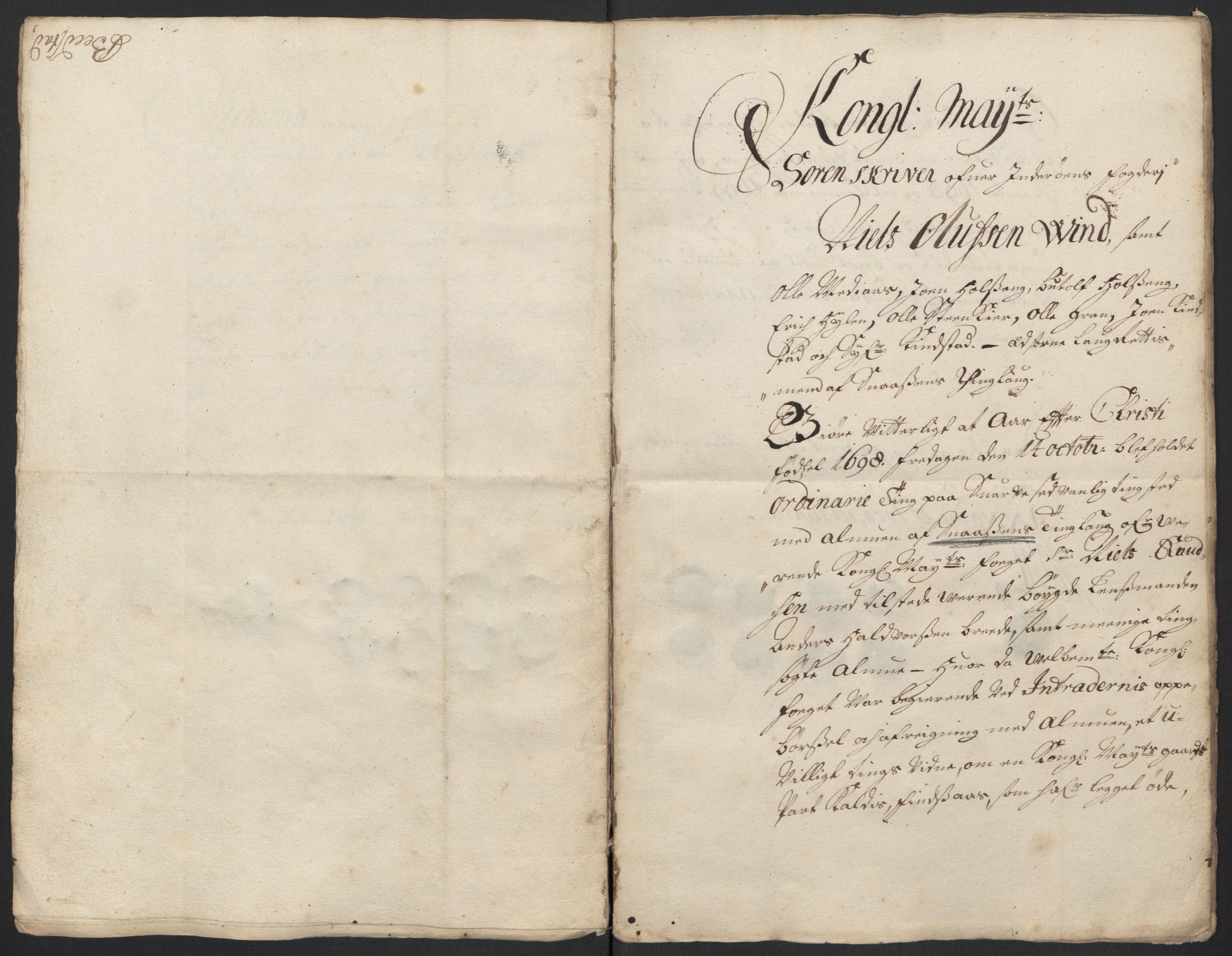 Rentekammeret inntil 1814, Reviderte regnskaper, Fogderegnskap, AV/RA-EA-4092/R63/L4310: Fogderegnskap Inderøy, 1698-1699, p. 211