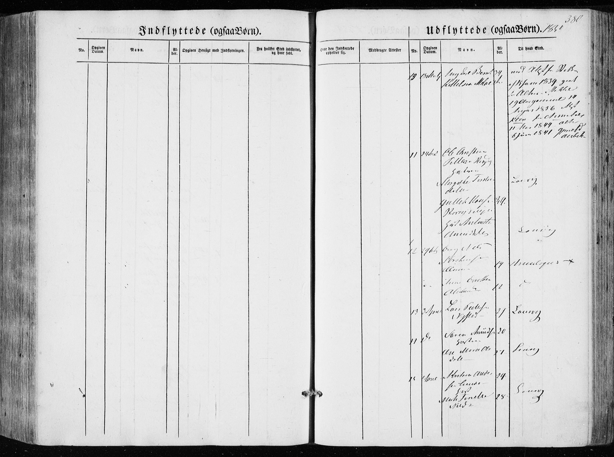 Hedrum kirkebøker, AV/SAKO-A-344/F/Fa/L0006: Parish register (official) no. I 6, 1849-1857, p. 380