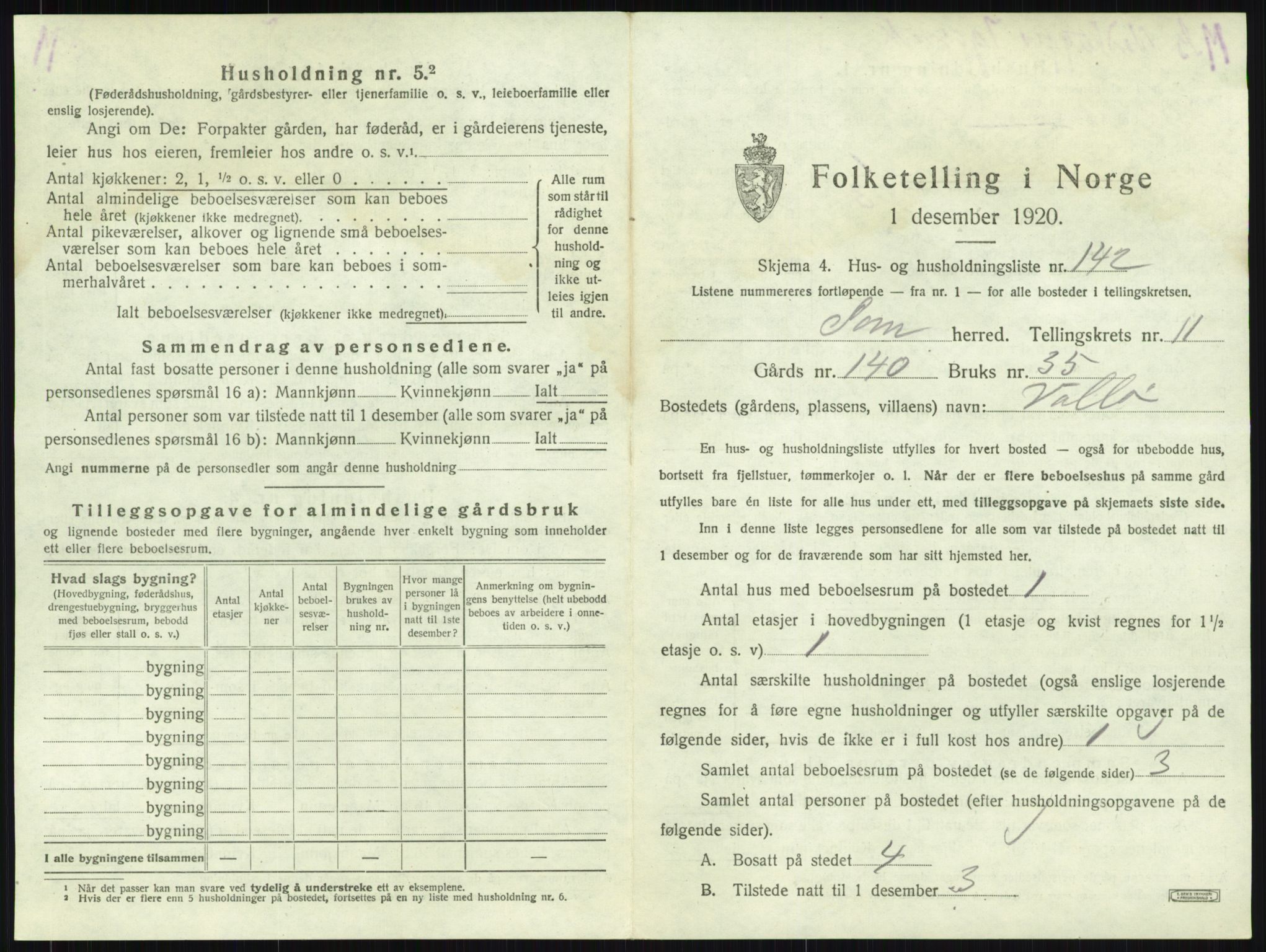 SAKO, 1920 census for Sem, 1920, p. 2524