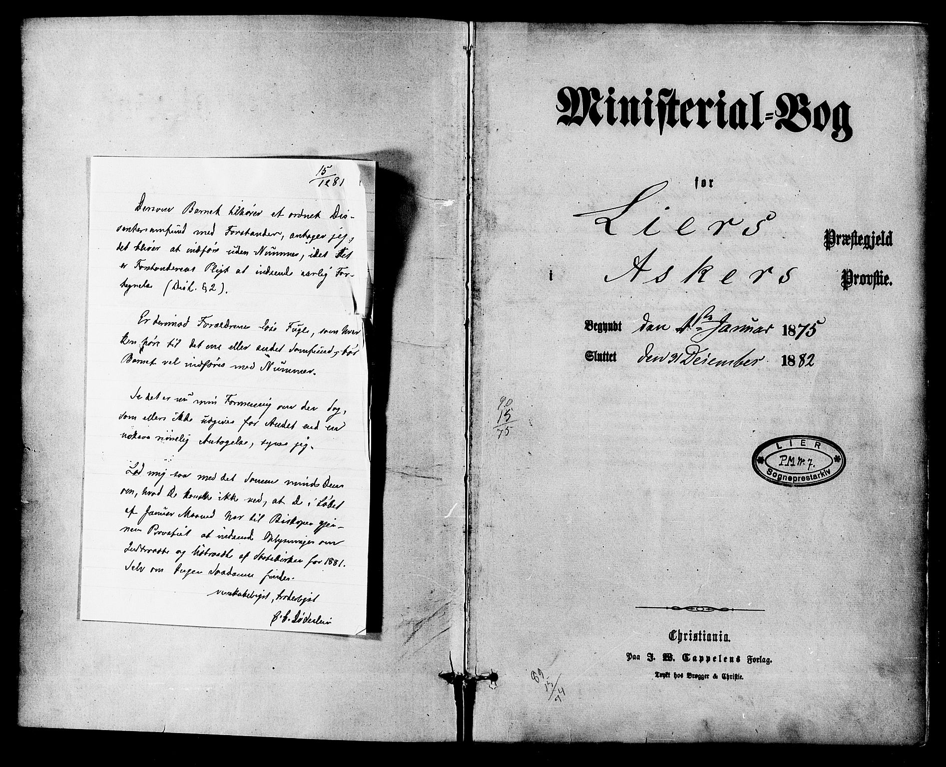 Lier kirkebøker, AV/SAKO-A-230/F/Fa/L0014: Parish register (official) no. I 14, 1875-1882