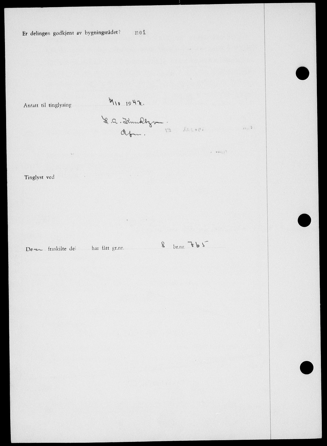 Onsøy sorenskriveri, SAO/A-10474/G/Ga/Gab/L0021: Mortgage book no. II A-21, 1947-1947, Diary no: : 2667/1947