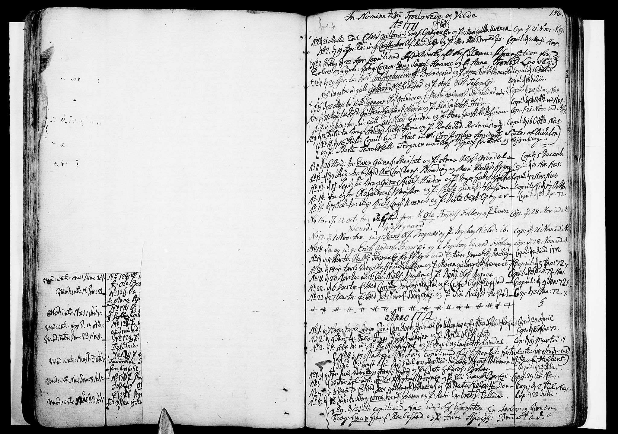 Nes prestekontor Kirkebøker, SAO/A-10410/F/Fa/L0003: Parish register (official) no. I 3, 1734-1781, p. 156
