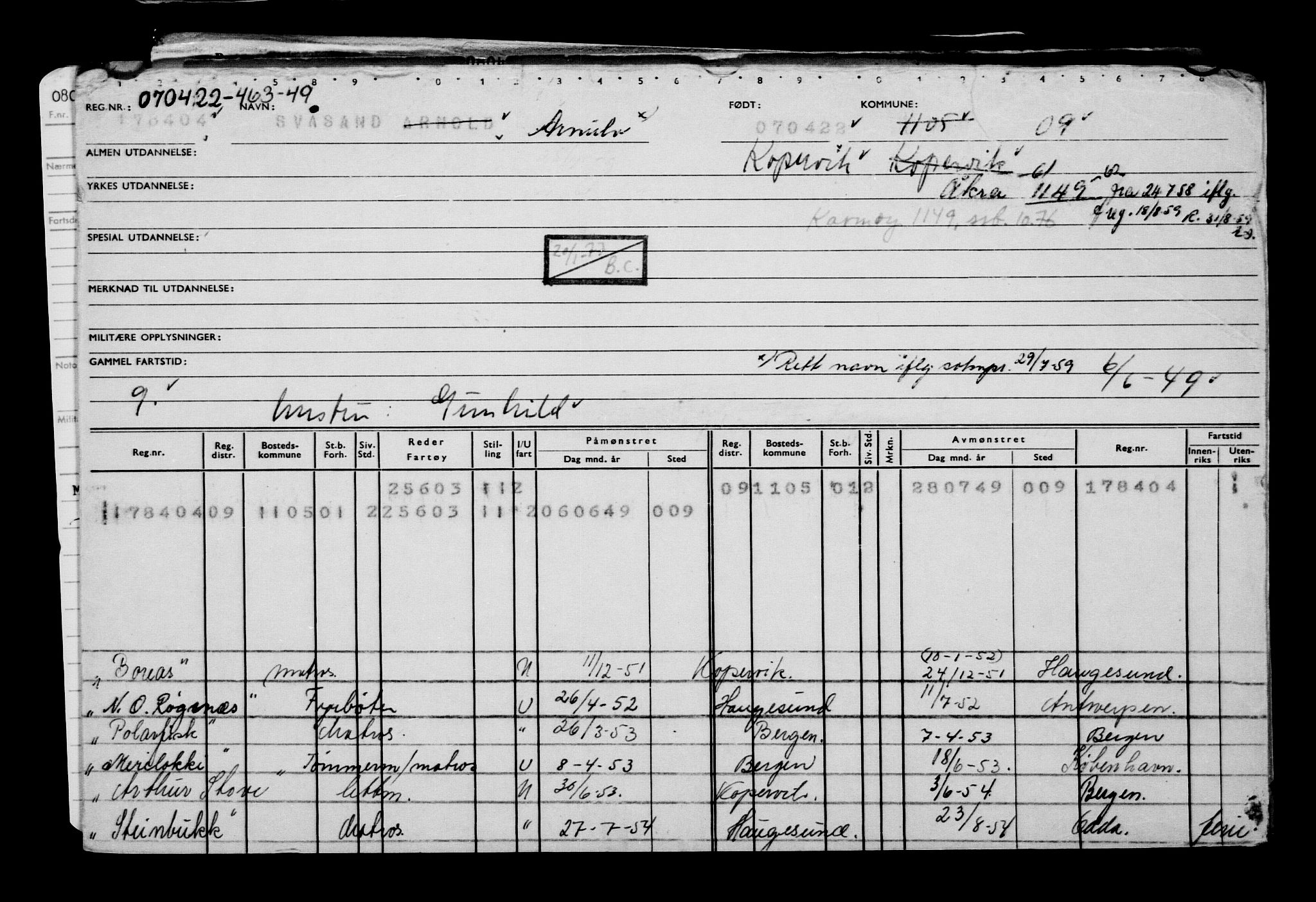 Direktoratet for sjømenn, AV/RA-S-3545/G/Gb/L0205: Hovedkort, 1922, p. 180