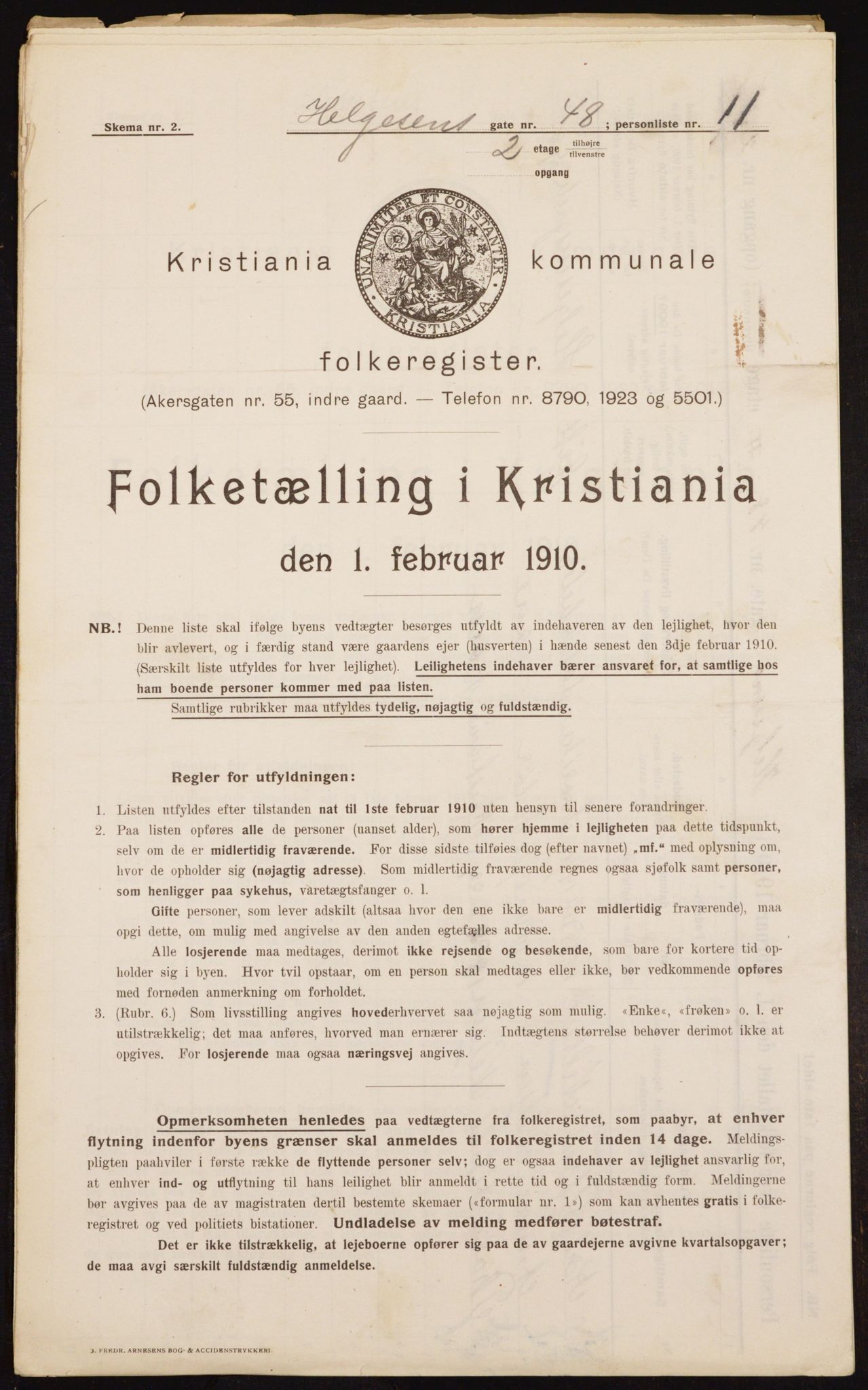 OBA, Municipal Census 1910 for Kristiania, 1910, p. 37112