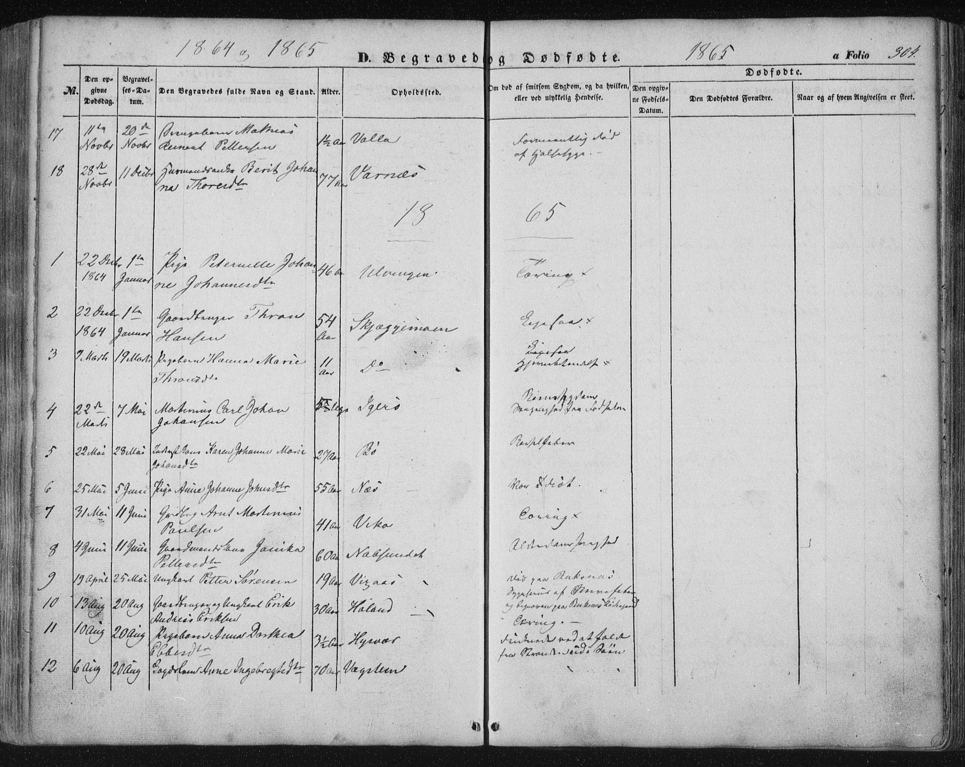 Ministerialprotokoller, klokkerbøker og fødselsregistre - Nordland, AV/SAT-A-1459/816/L0240: Parish register (official) no. 816A06, 1846-1870, p. 304