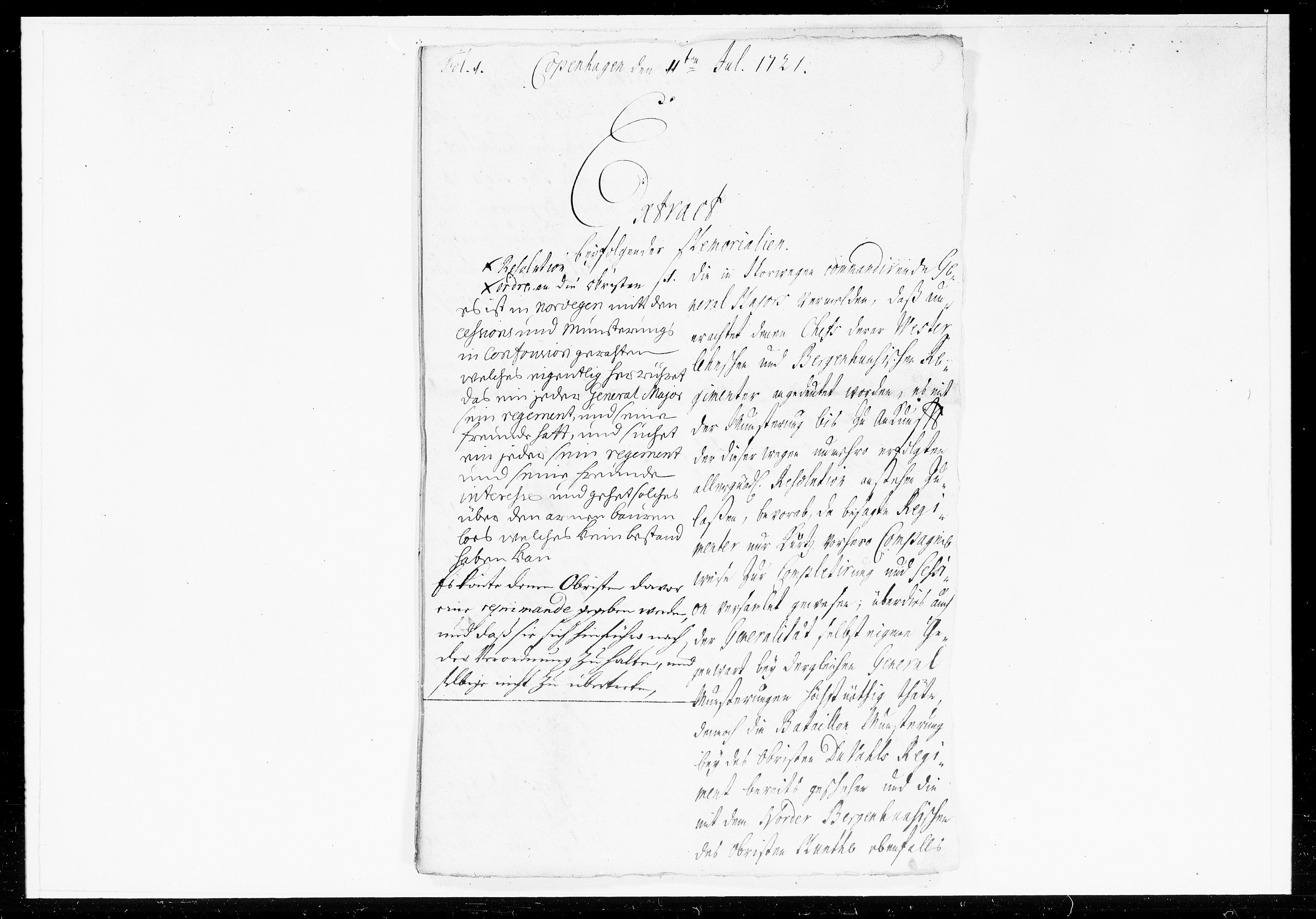 Krigskollegiet, Krigskancelliet, DRA/A-0006/-/1061-1064: Refererede sager, 1721, p. 172