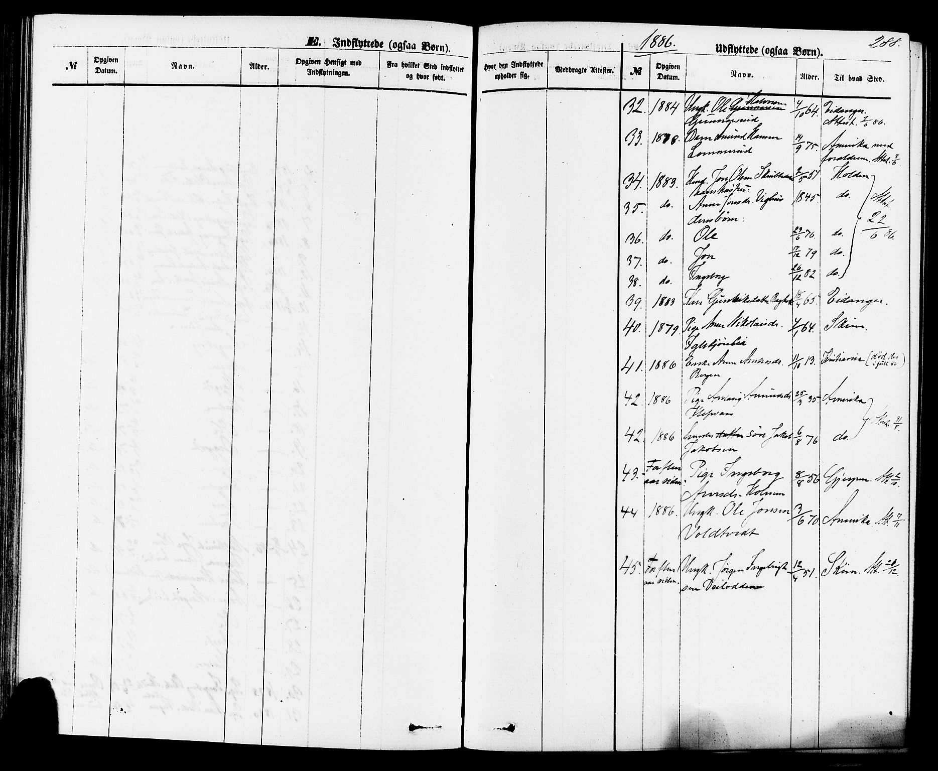 Sauherad kirkebøker, AV/SAKO-A-298/F/Fa/L0008: Parish register (official) no. I 8, 1873-1886, p. 288