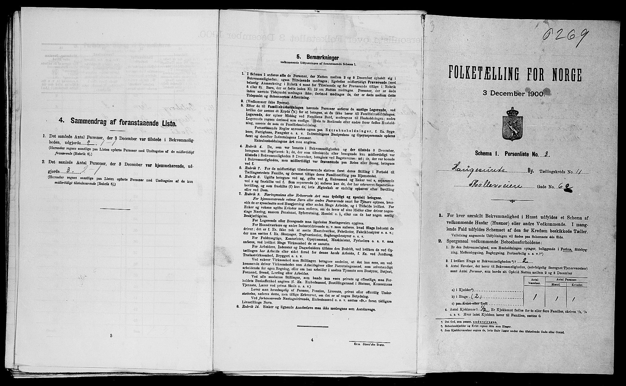 SAST, 1900 census for Haugesund, 1900, p. 1375